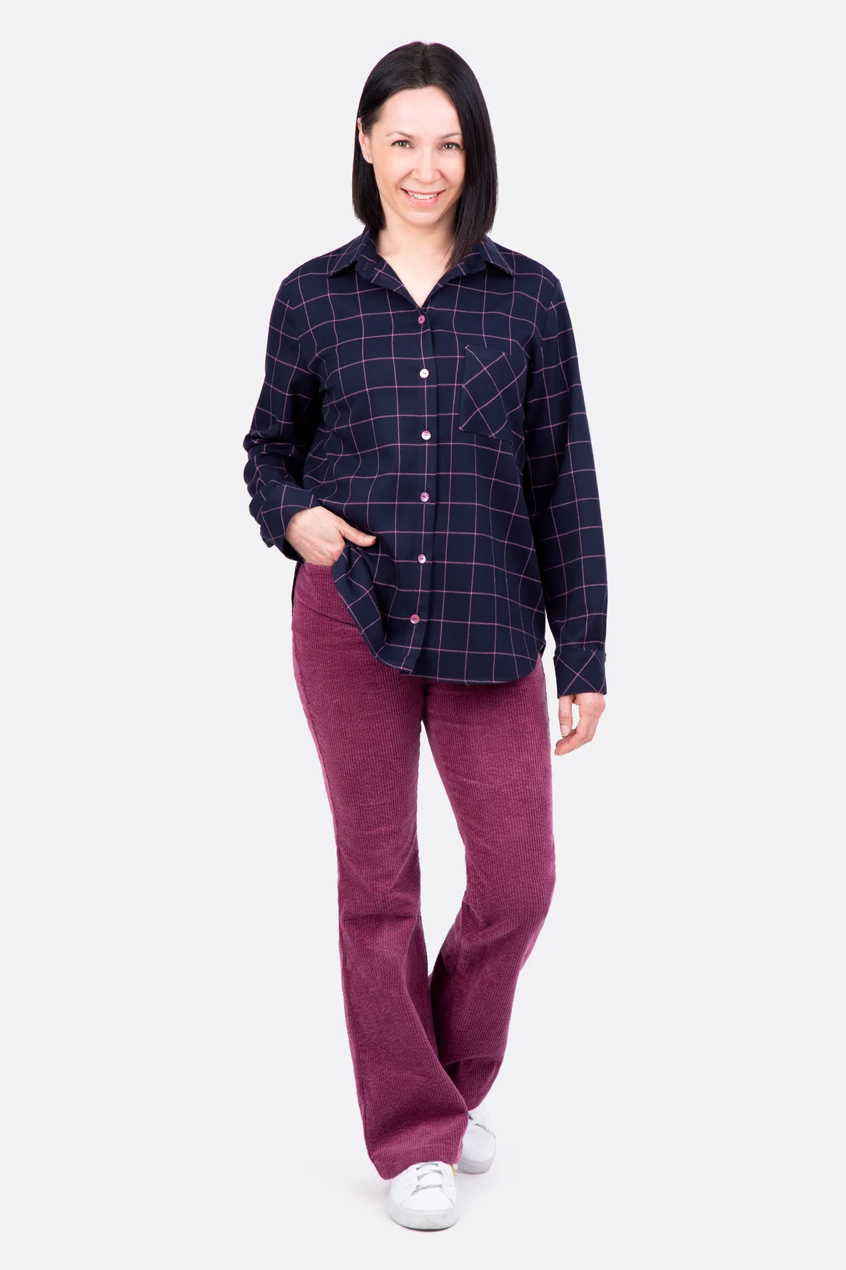 Schnittmuster Hose Flared Cordstoff Oversize Hemd selber nähen