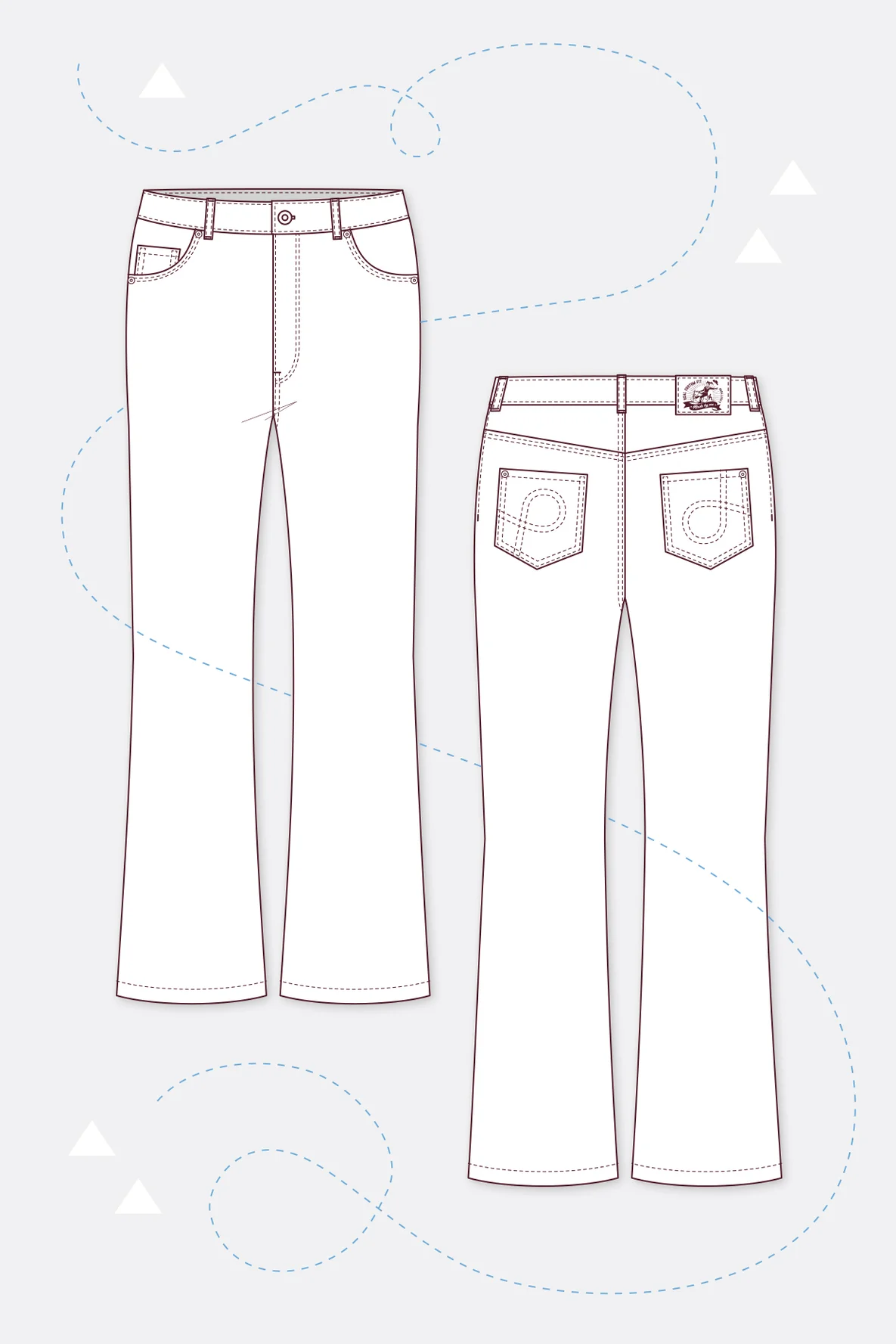 Schnittmuster Schlaghose High Waist Jeans Flared selber nähen