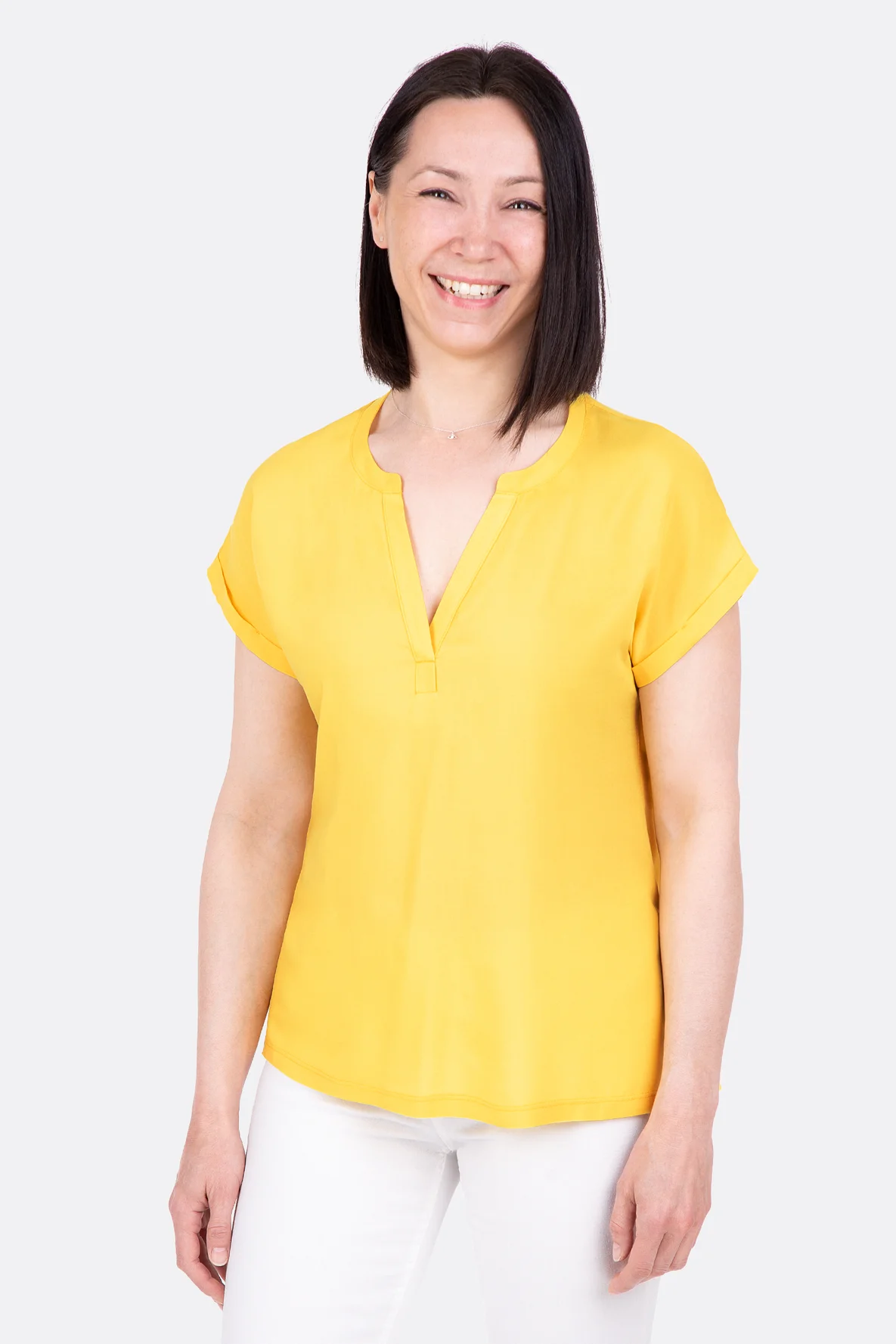Schnittmuster Thea Blusenshirt Viskosestoff für Sommer nähen