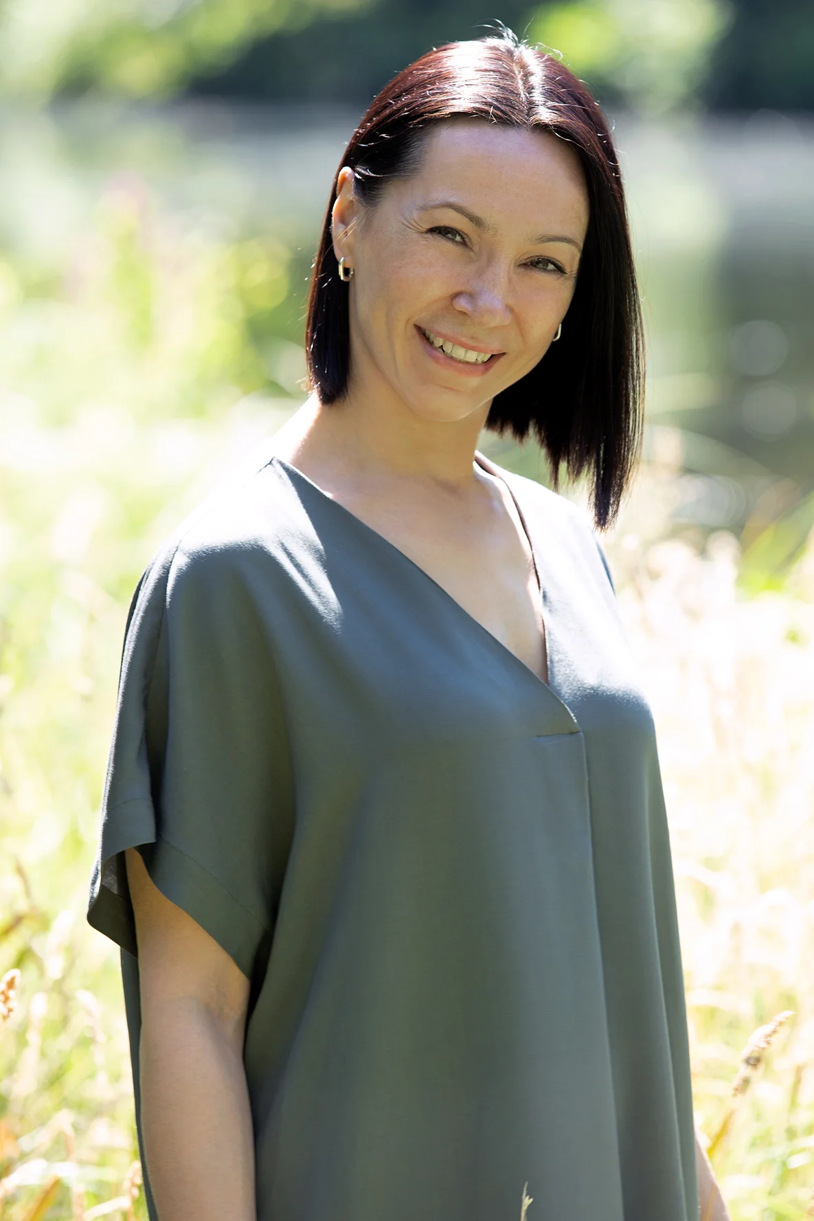 Nähanleitung Kaftan Tunika V-Ausschnitt Falte aus Webware nähen