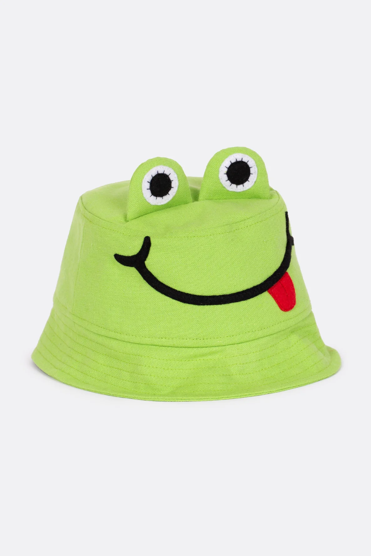 Schnittmuster Freebie Kinderhut Bucket Hat Frosch Gesicht nähen
