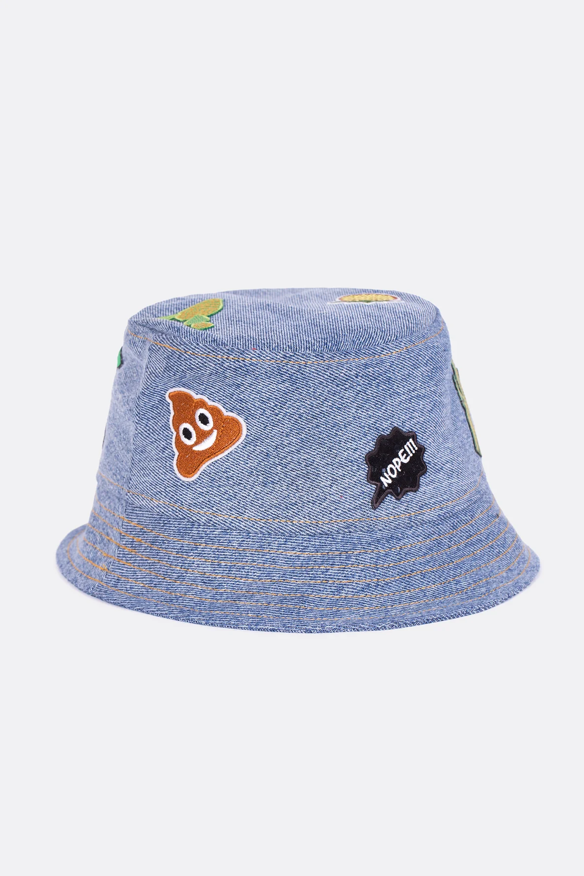 Schnittmuster Freebie Kinderhut Bucket Hat Jeans Upcycling Patches nähen