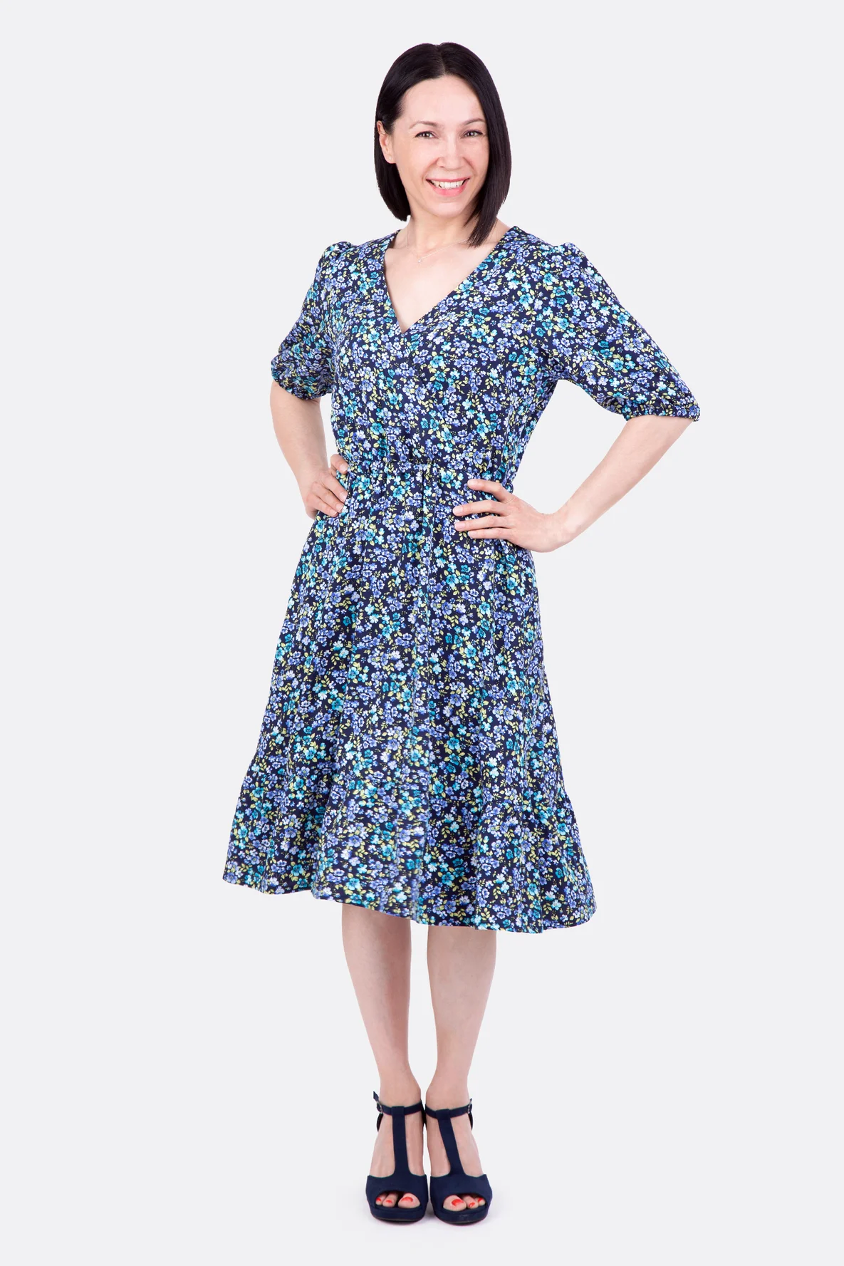 Schnittmuster Ida Kleid aus Viskose Twill zum Selbernähen