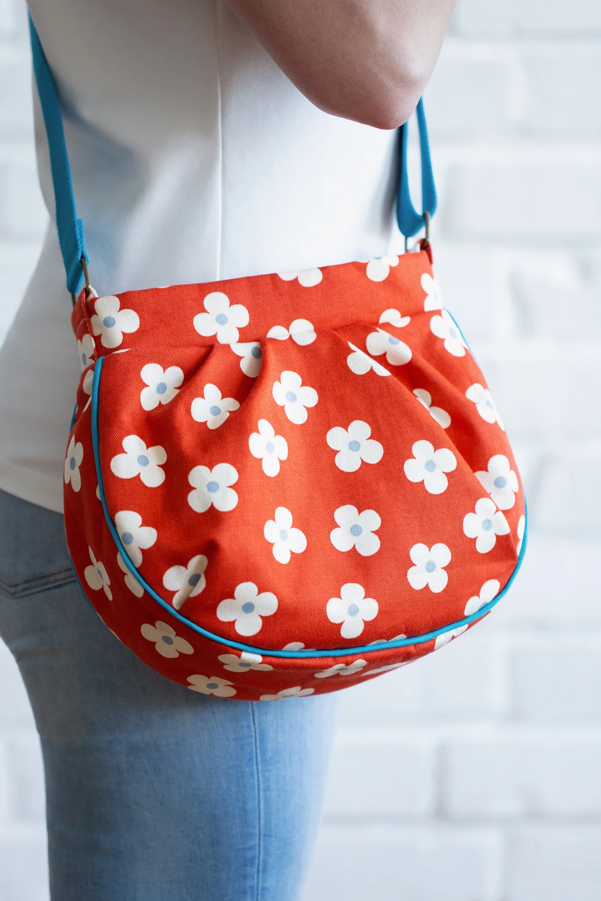 Schnittmuster Tasche Mini Hobo Bag rund Falten Canvas nähen