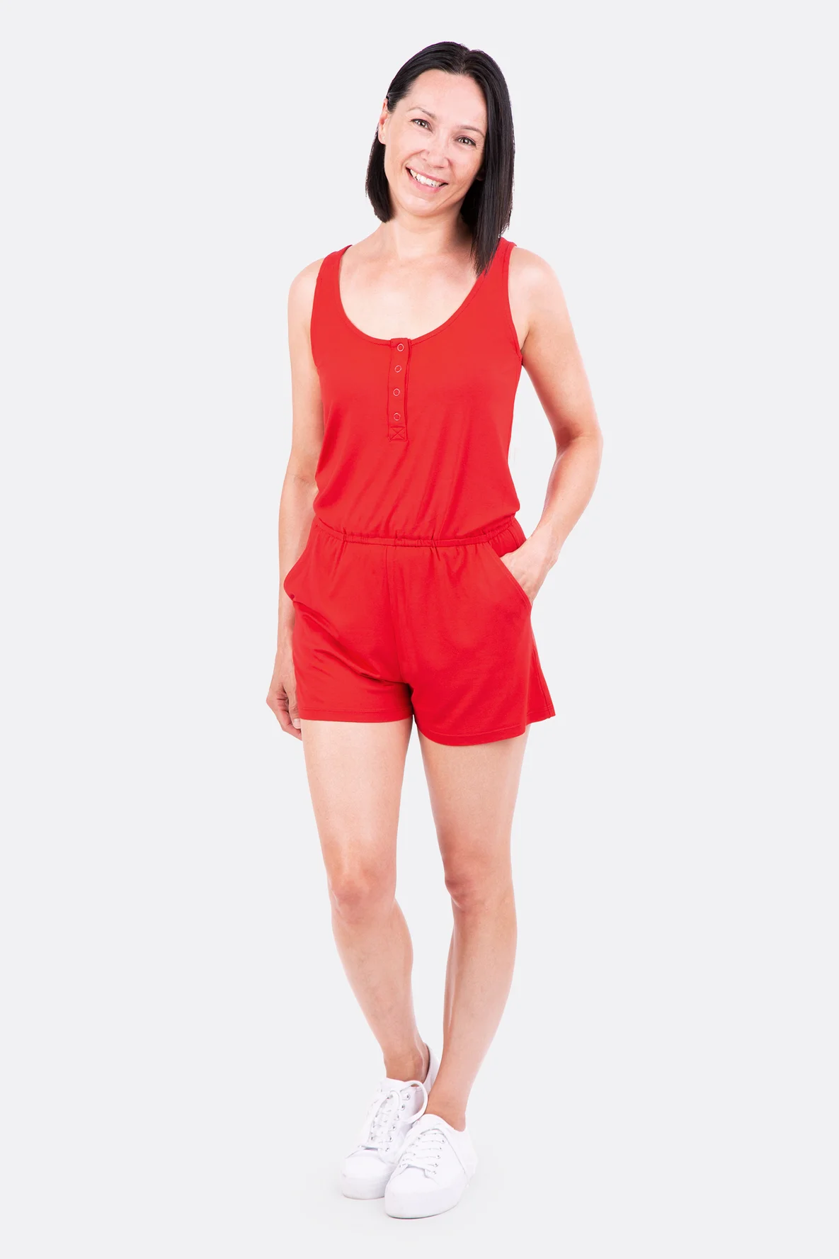 Schnittmuster Joy Sommer Jumpsuit Trägertop nähen