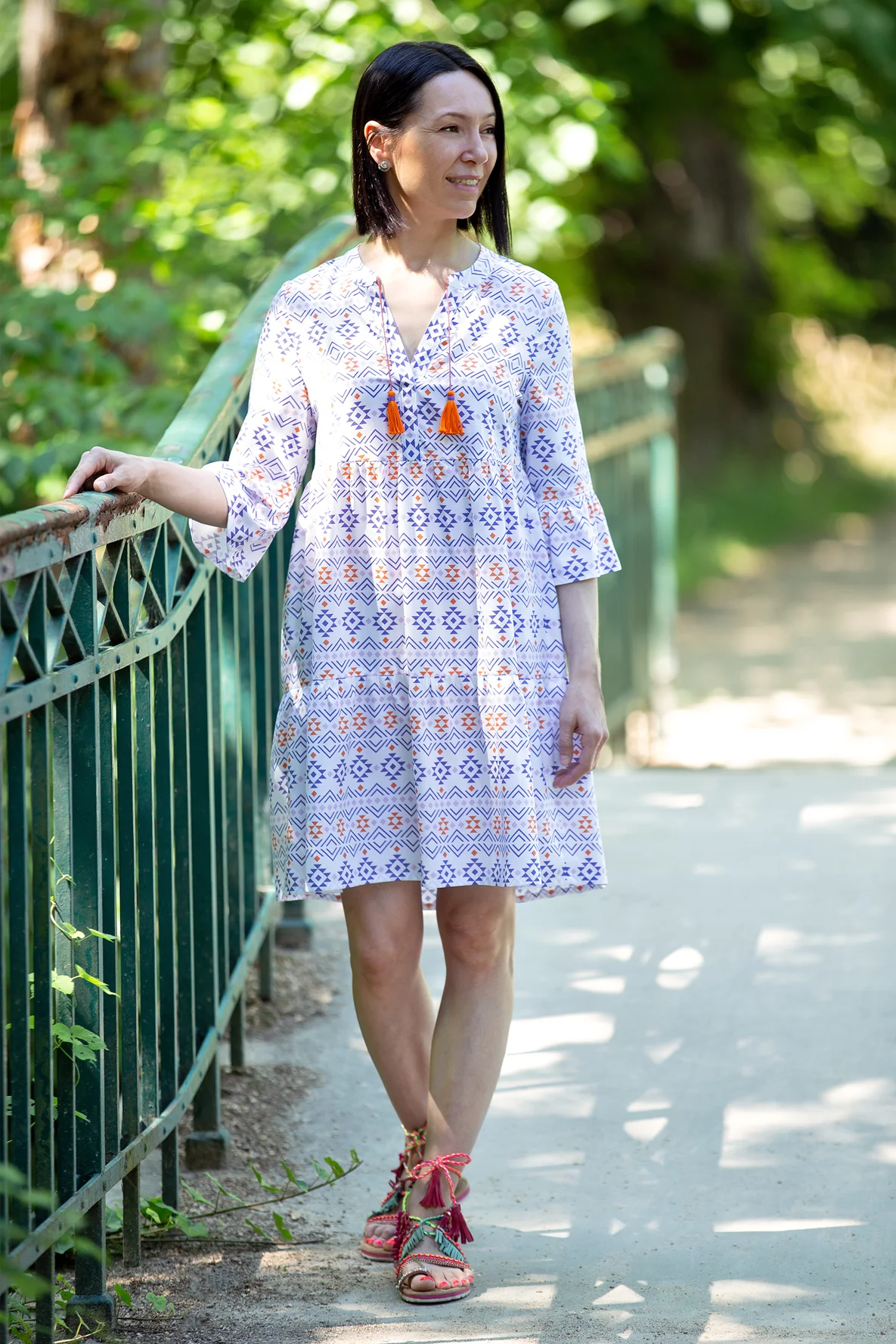 Schnittmuster Tunikakleid Boho-Style Webware nähen