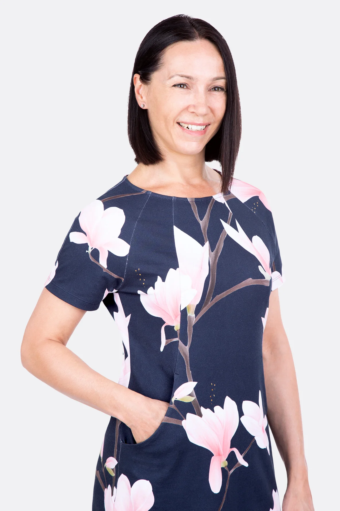 Nähanleitung Schnittmuster Jade Kleid Raglanärmel Taschen DIY