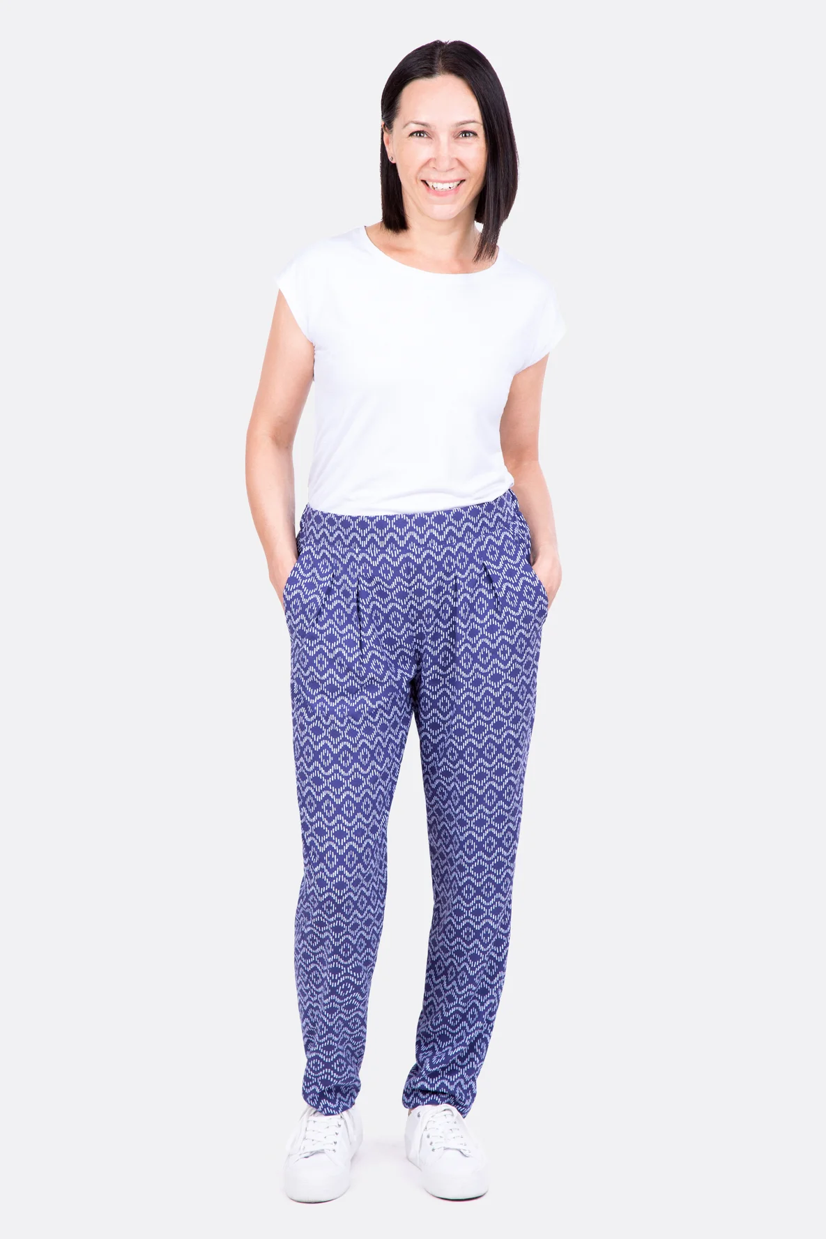 Schnittmuster Lamise Sommerhose Bundfalten Webware selber nähen