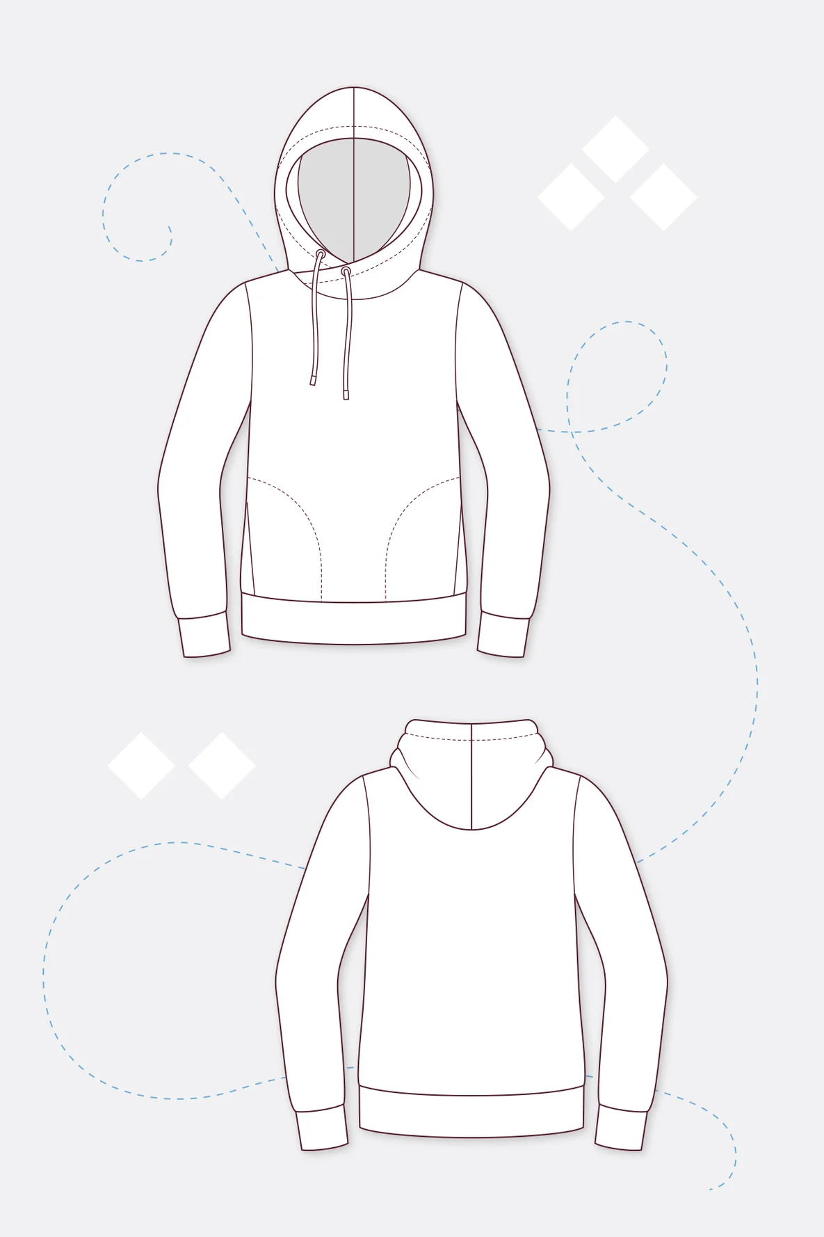 schnittmuster_damen_kapuzenpullover_hoodie_naehen_anleitung Schnittmuster Lynn Kapuzenpullover selber nähen