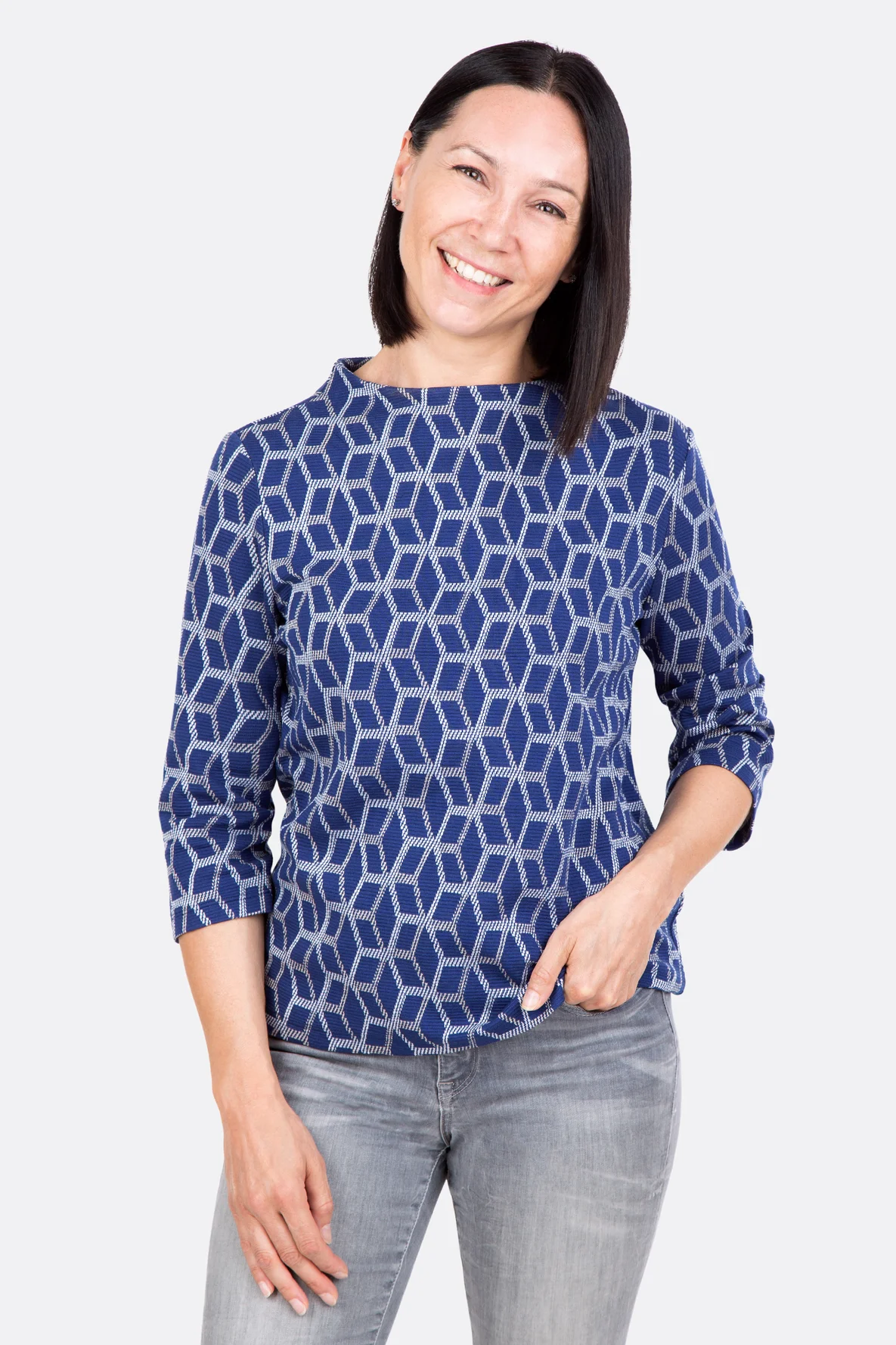 Schnittmuster Shirt Stehkragen Turtleneck Ausschnitt selber nähen