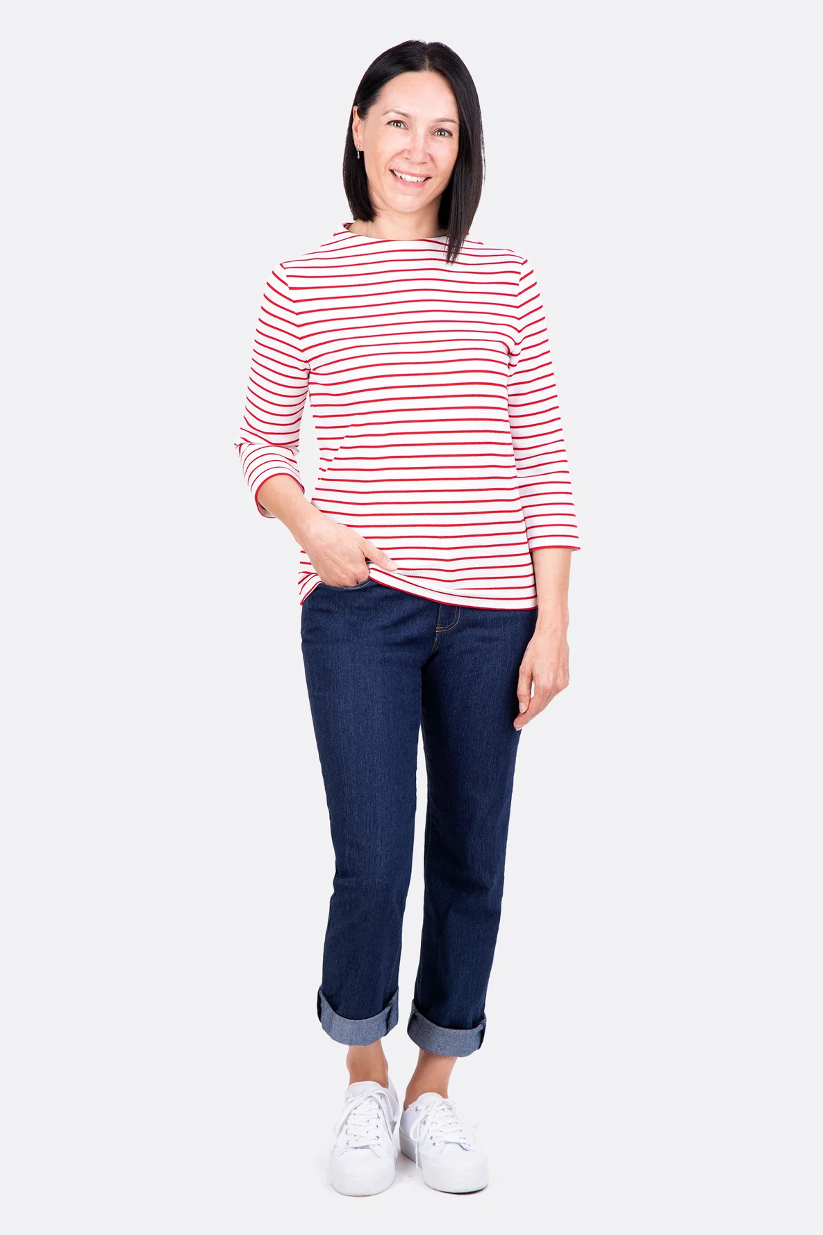 Schnittmuster Stella Damenshirt Turtleneck Ausschnitt nähen