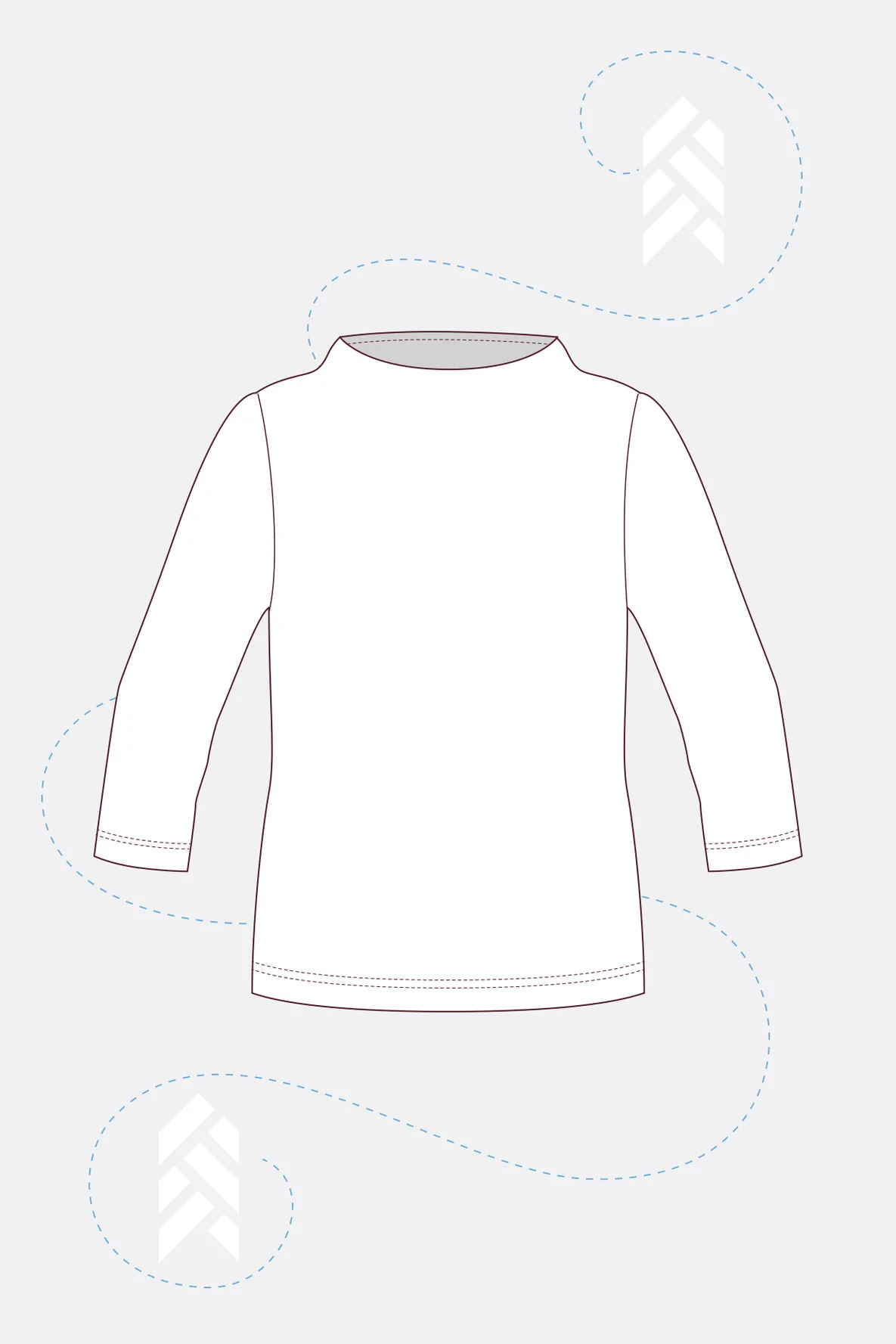 Schnittmuster Stella Damenshirt Turtleneck nähen