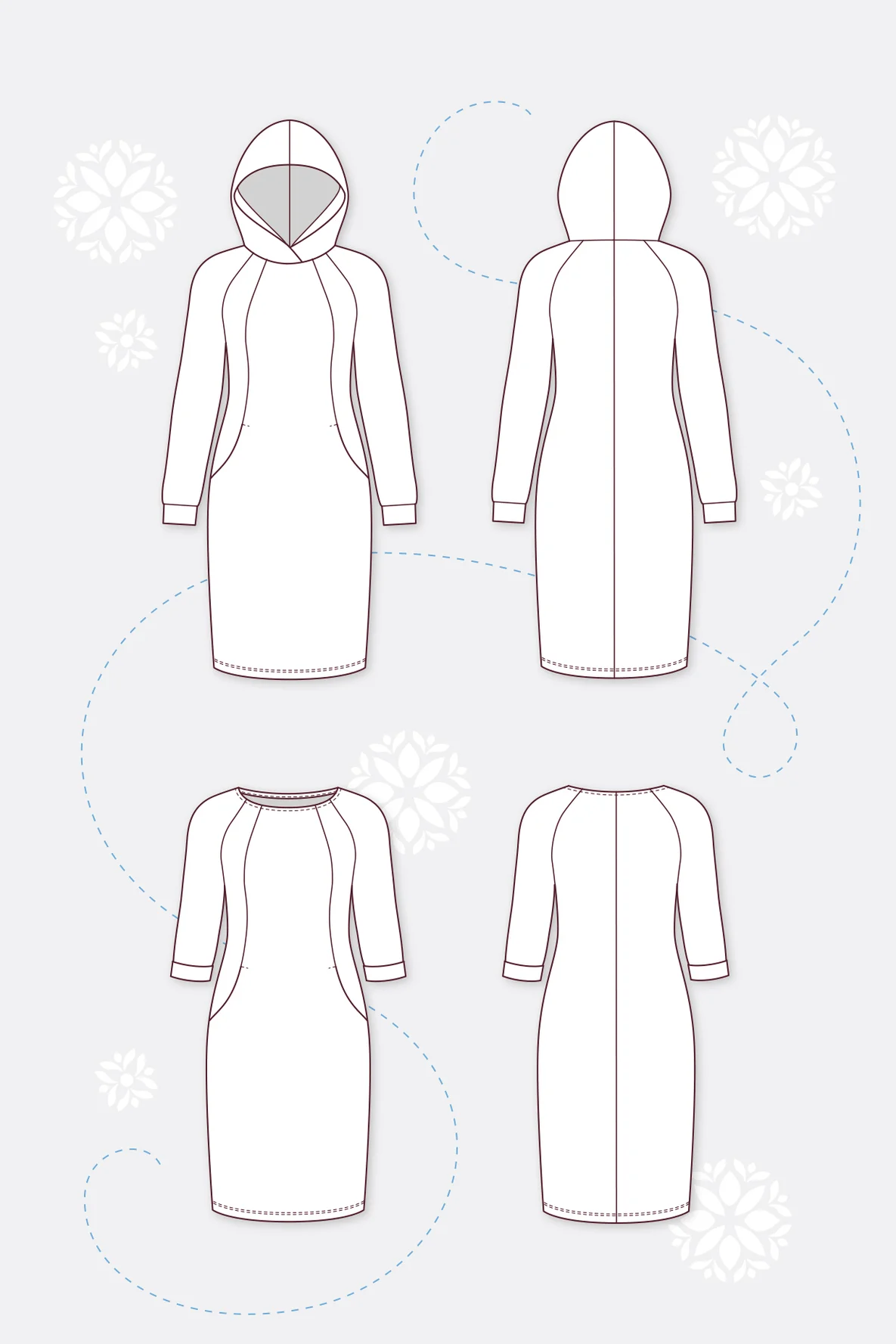 Sweatkleid Schnittmuster Jade pattydoo zum Selbernähen