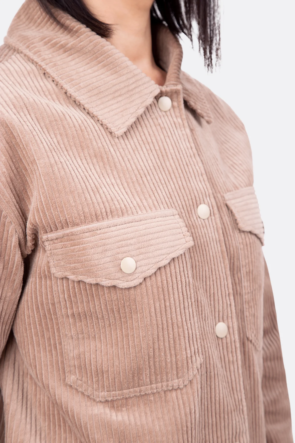 Nähanleitung Hemdjacke mit Brusttasche Klappe Druckknopf DIY