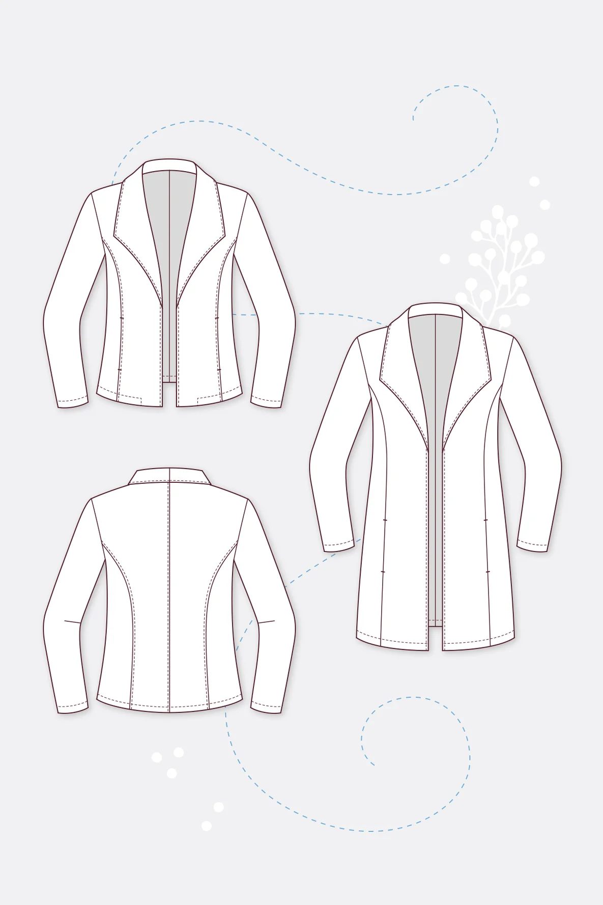 Schnittmuster Ellen Damen Blazer Jacke Nähanleitung