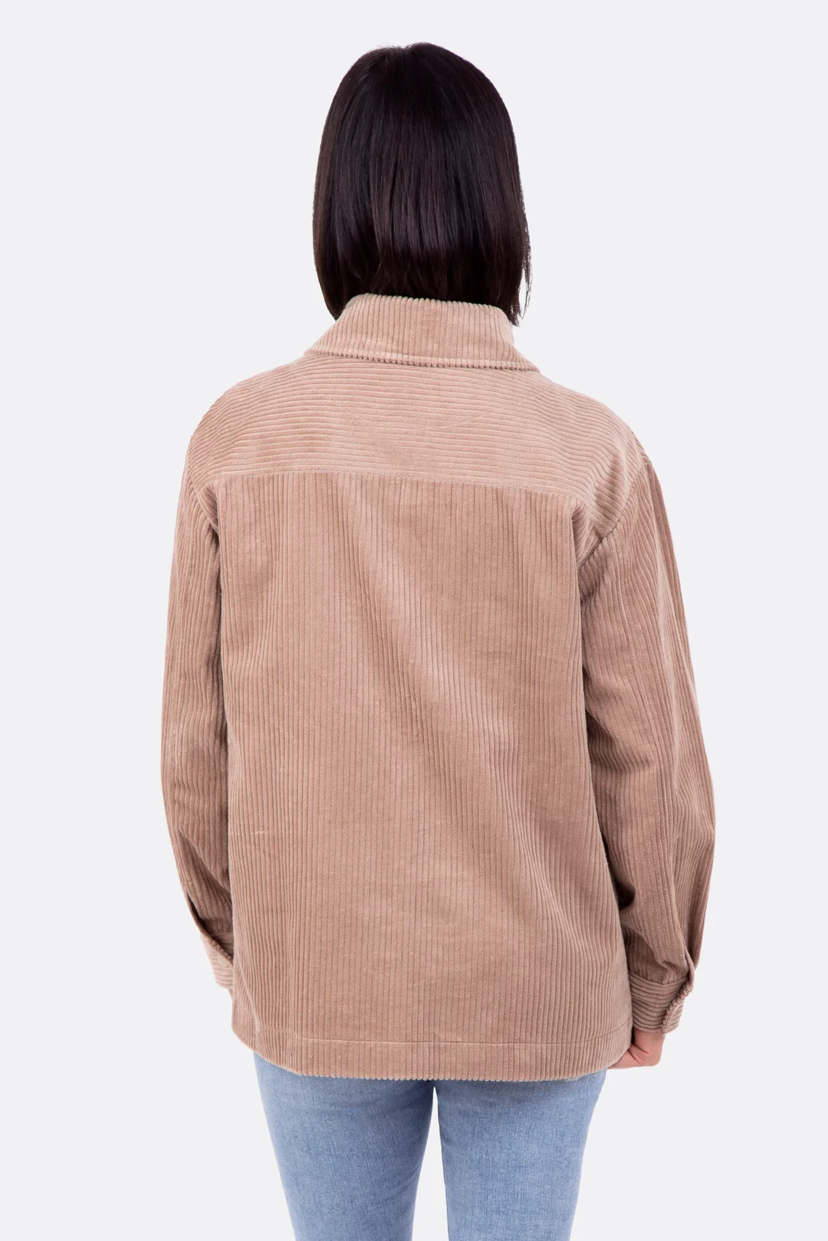 Schnittmuster Shacket Cordjacke beige selber nähen