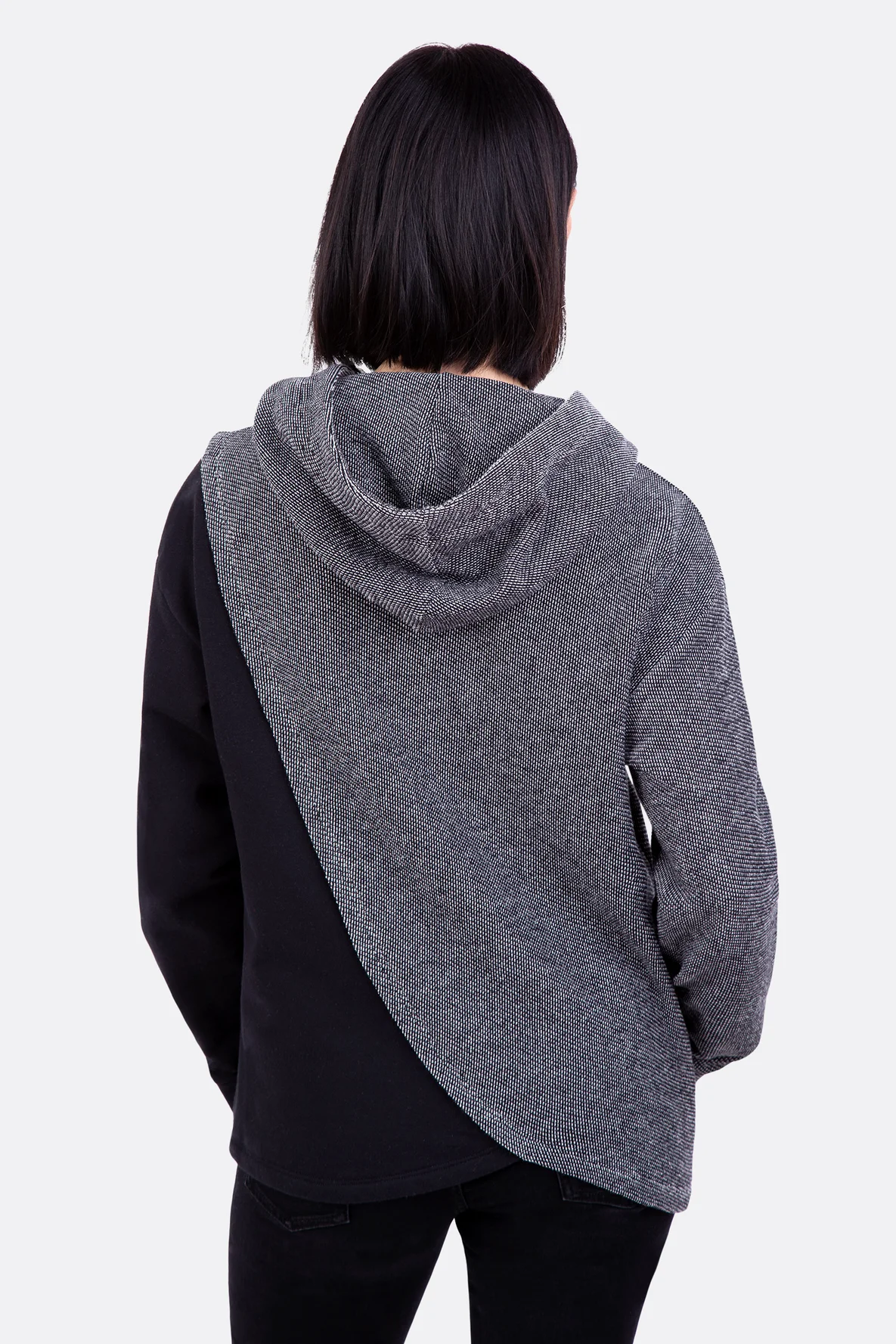 Schnittmuster Damenshirt Wickeloptik Kapuze selber nähen