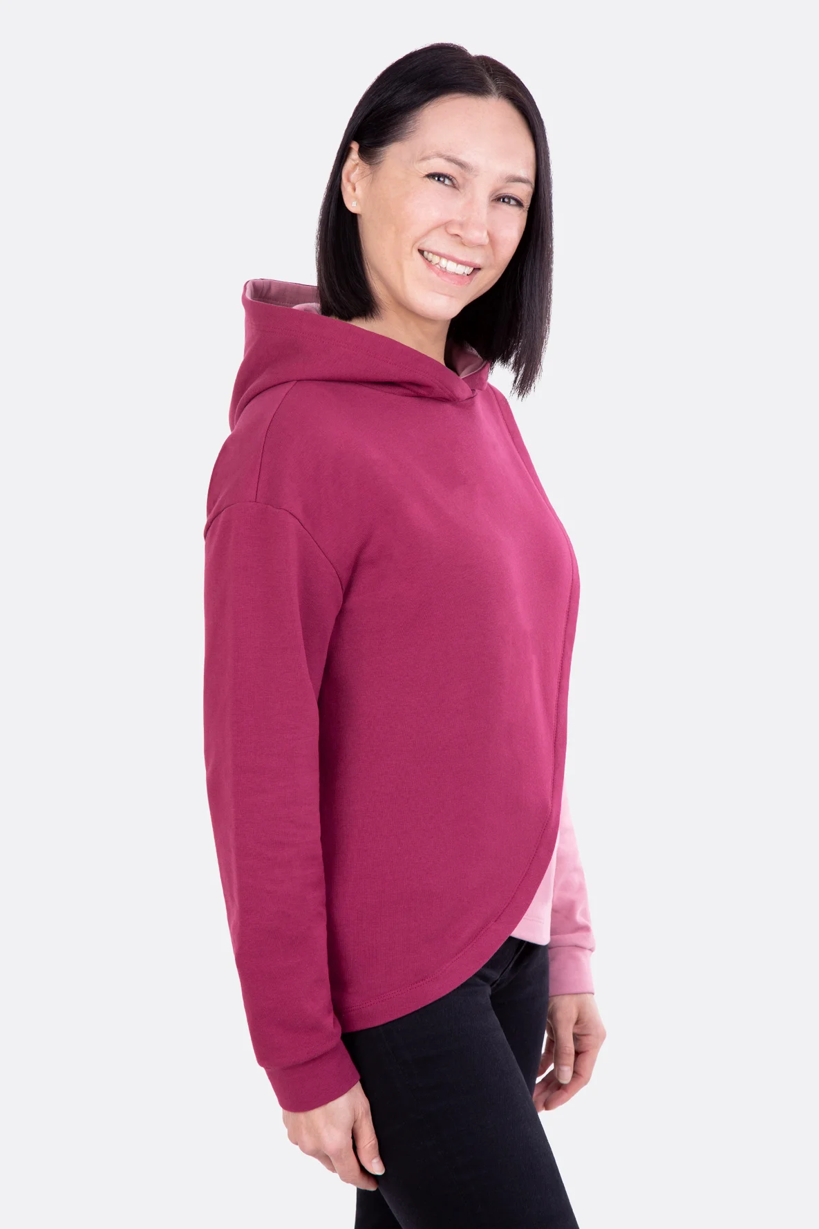 Schnittmuster Kapuzenshirt überschnittene Ärmel nähen