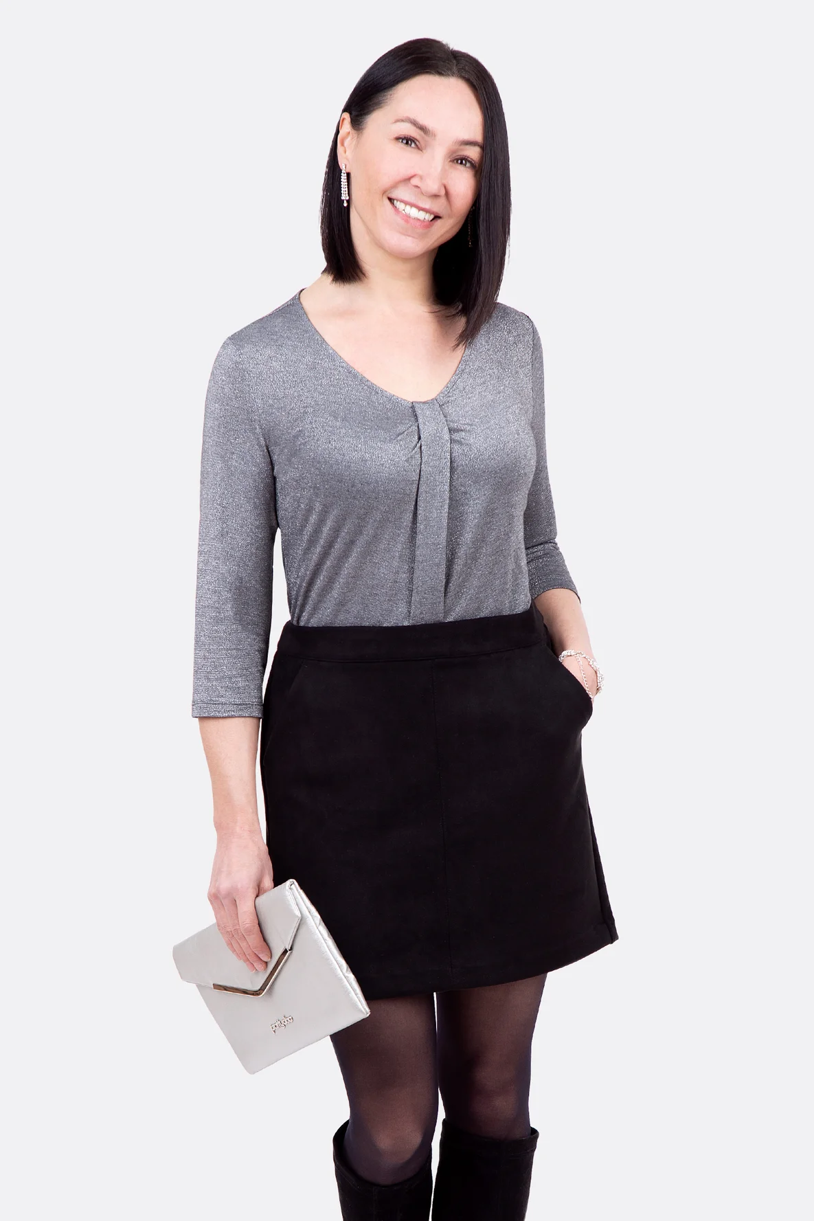 Schnittmuster für Partyoutfit Shirt Anna Rock Tessa