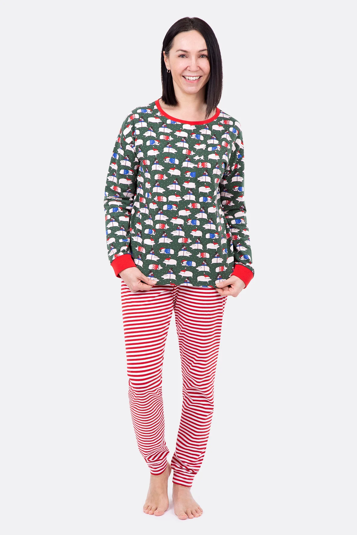 Schnittmuster Damen Schlafanzug weihnachtlich zum Selbernähen