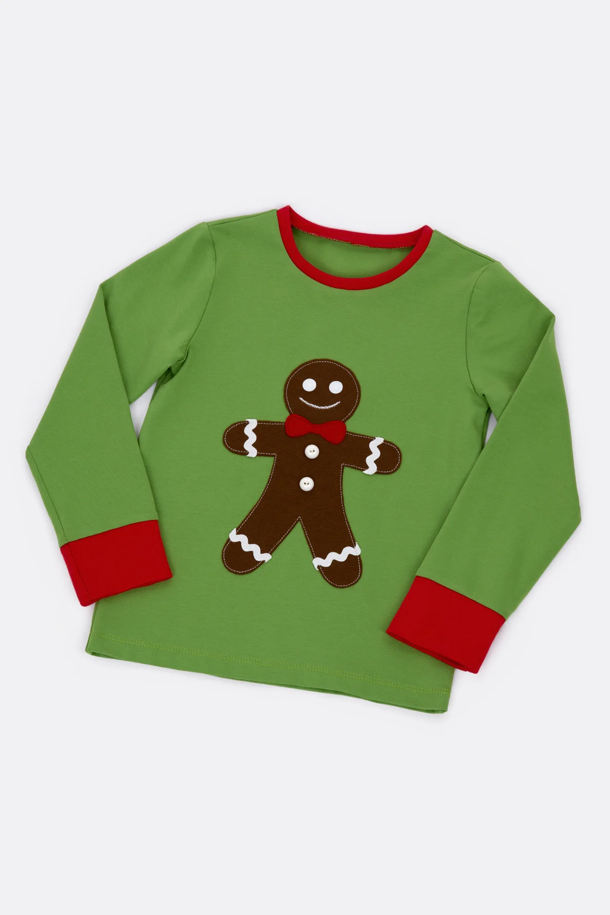 Weihnachtspulli kostenlose Applikationsvorlage Lebkuchenmann