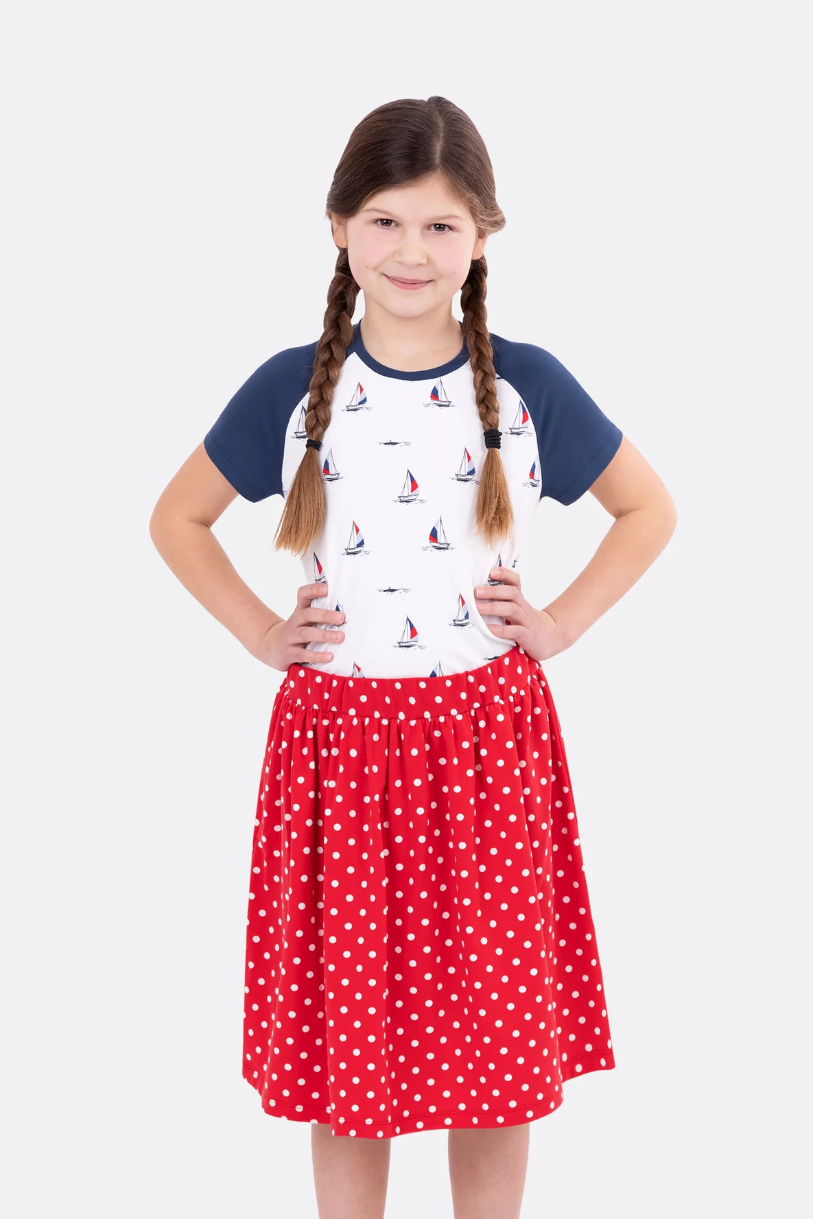 Schnittmuster Jerseyrock Kinder einfach Freebie DIY