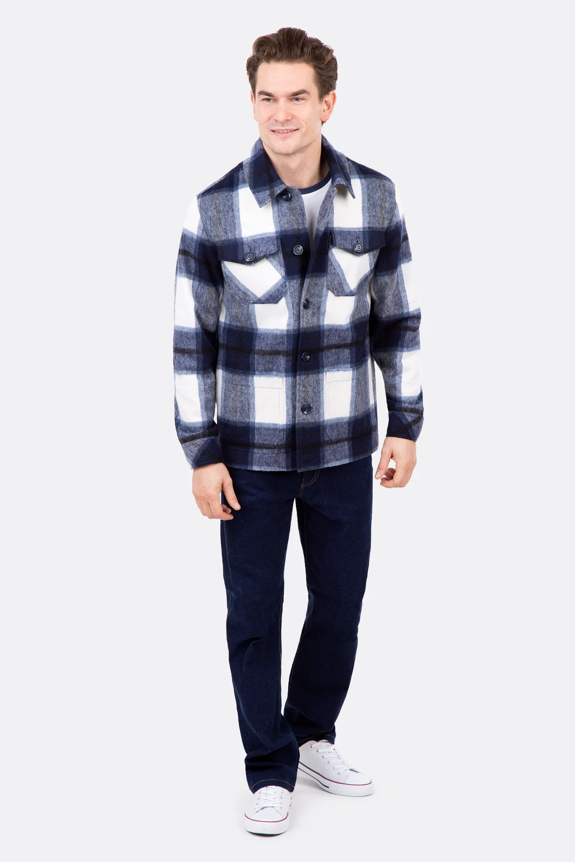 Schnittmuster Hemdjacke Herren aus Karostoff nähen