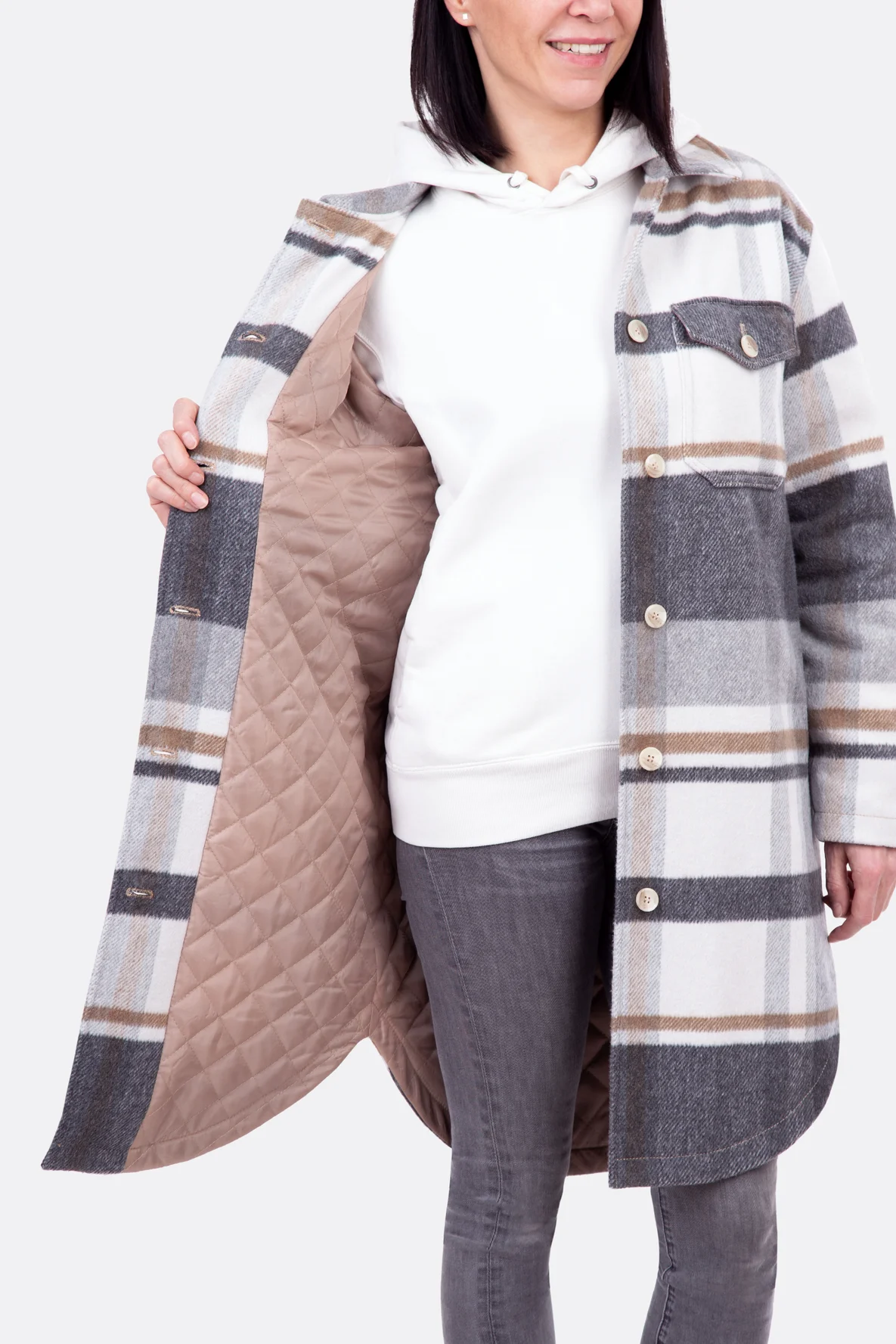 Schnittmuster Mantel mit Steppfutter zum Selbernähen