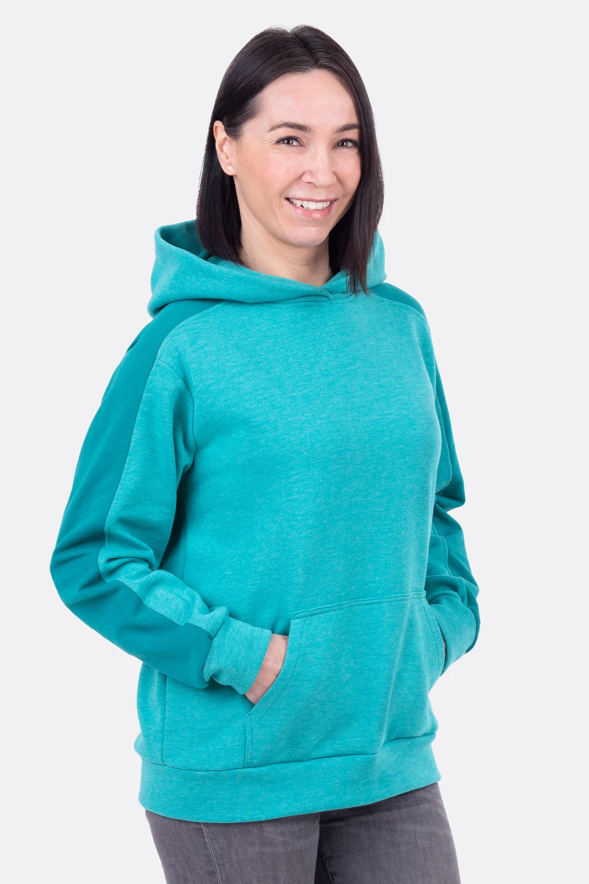 Lauryn Damen-Schnittmuster für Hoodie mit Colourblocking