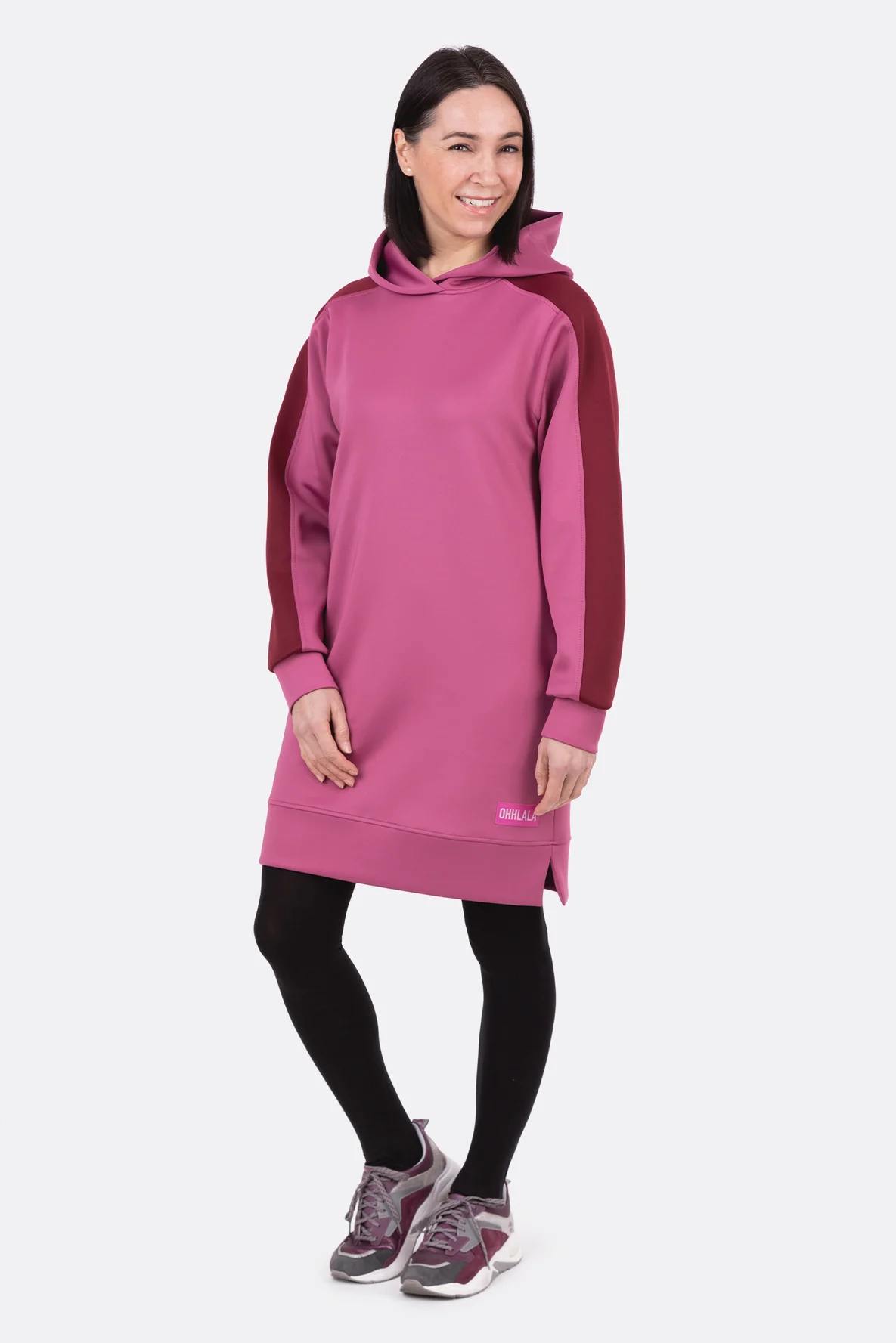 Schnittmuster Kapuzenkleid mit Teilung selbernähen