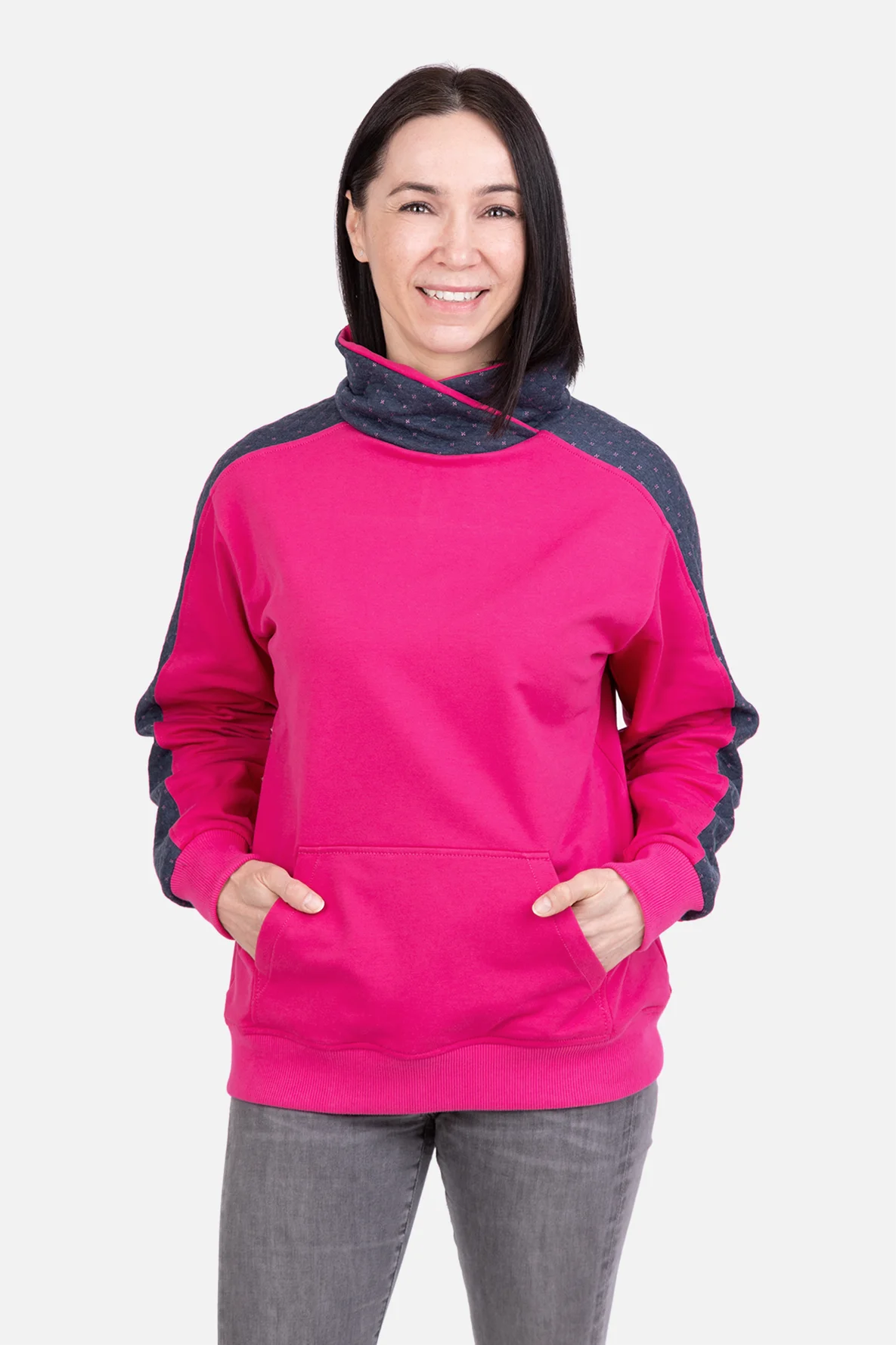 Sweatshirt Wickelkragen Schnittmuster Add-On für Lauryn