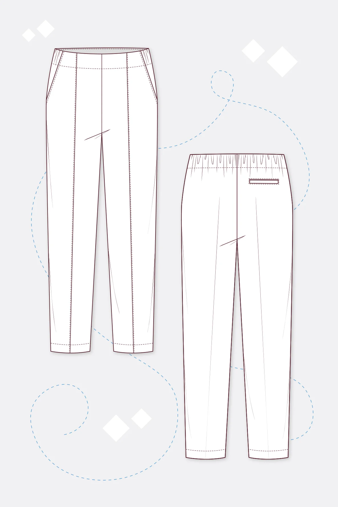 Schnittmuster Callie Damenhose tapered Form selber nähen