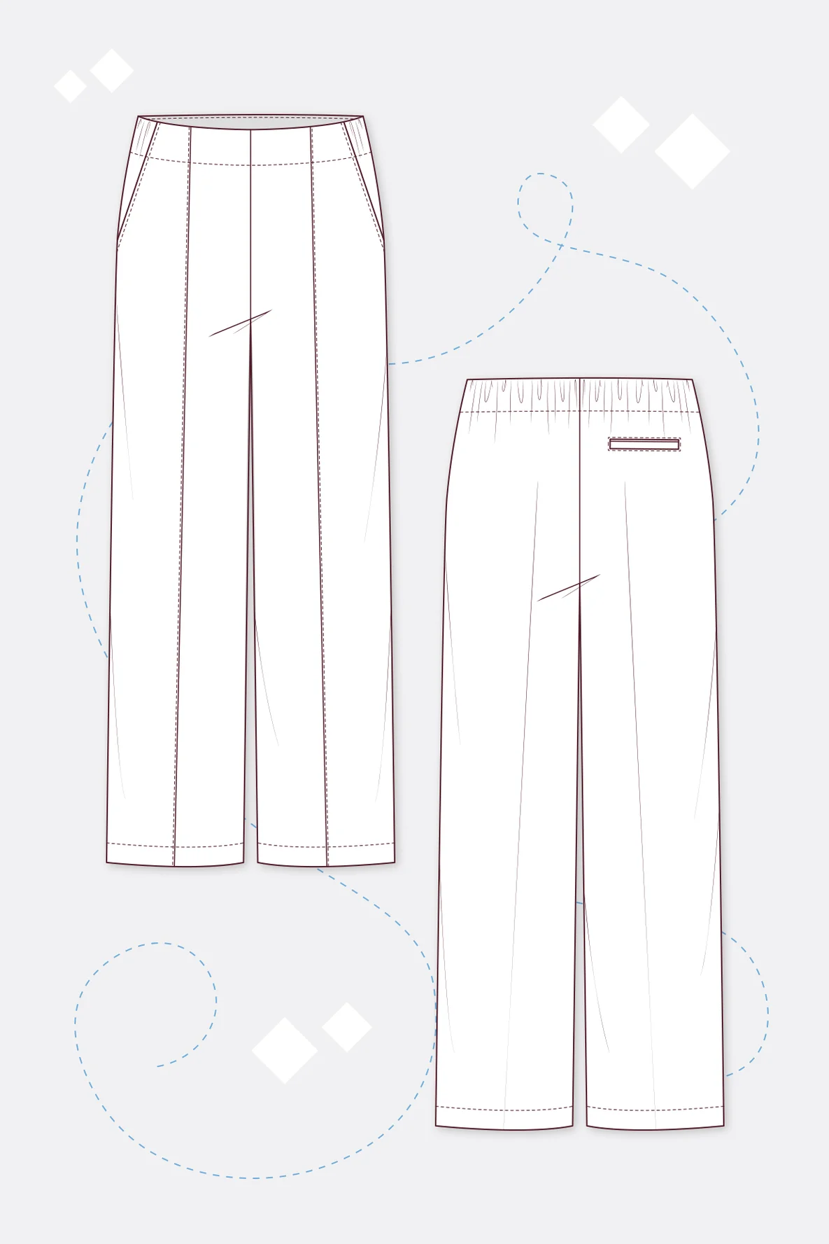 Schnittmuster Damenhose weit wide leg Reese nähen