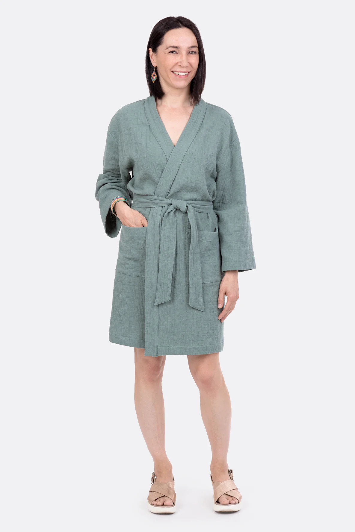 Bademantel Damen aus Musselin nähen