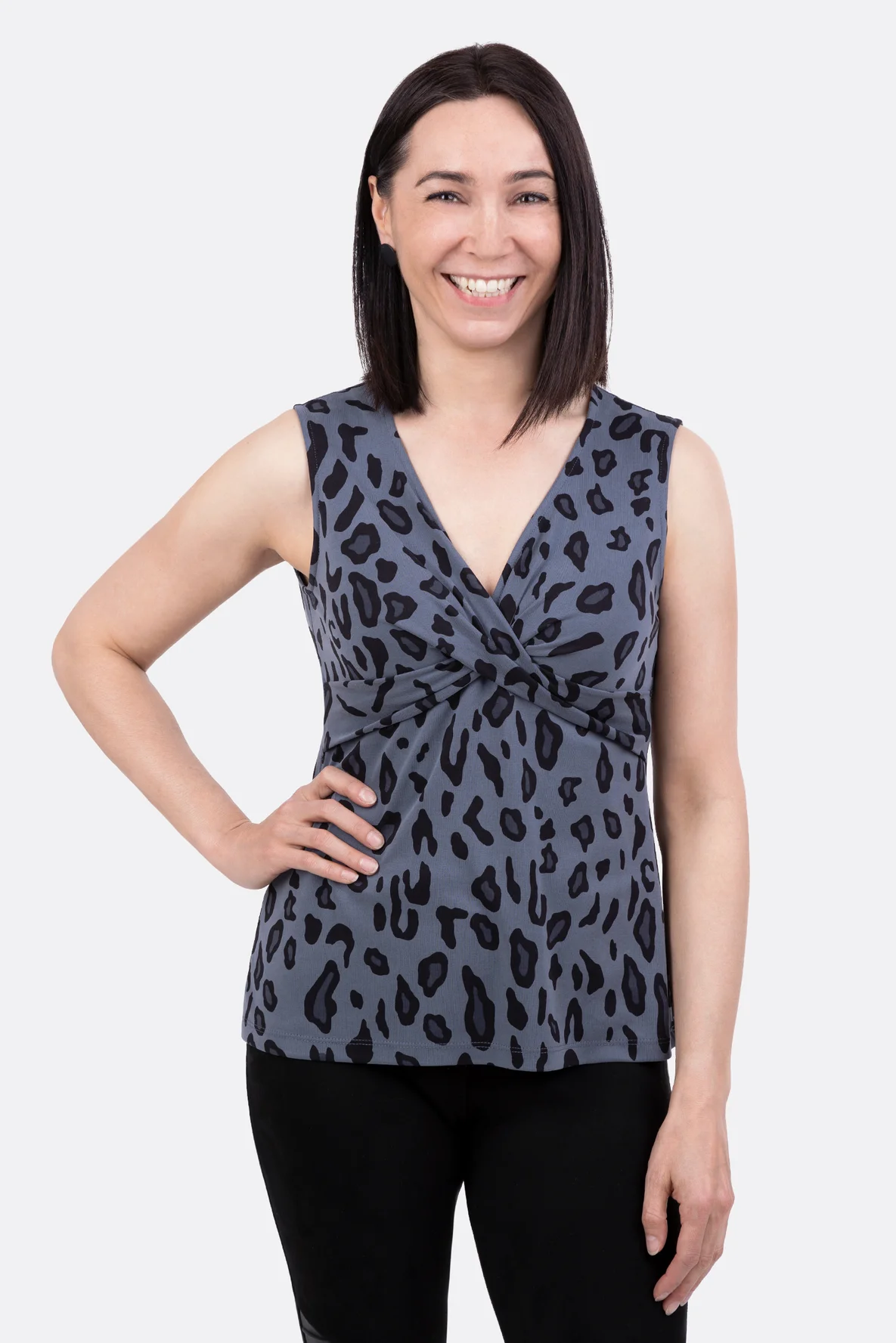 Damen-Schnittmuster edles Shirt mit Knotenausschnitt ärmellos