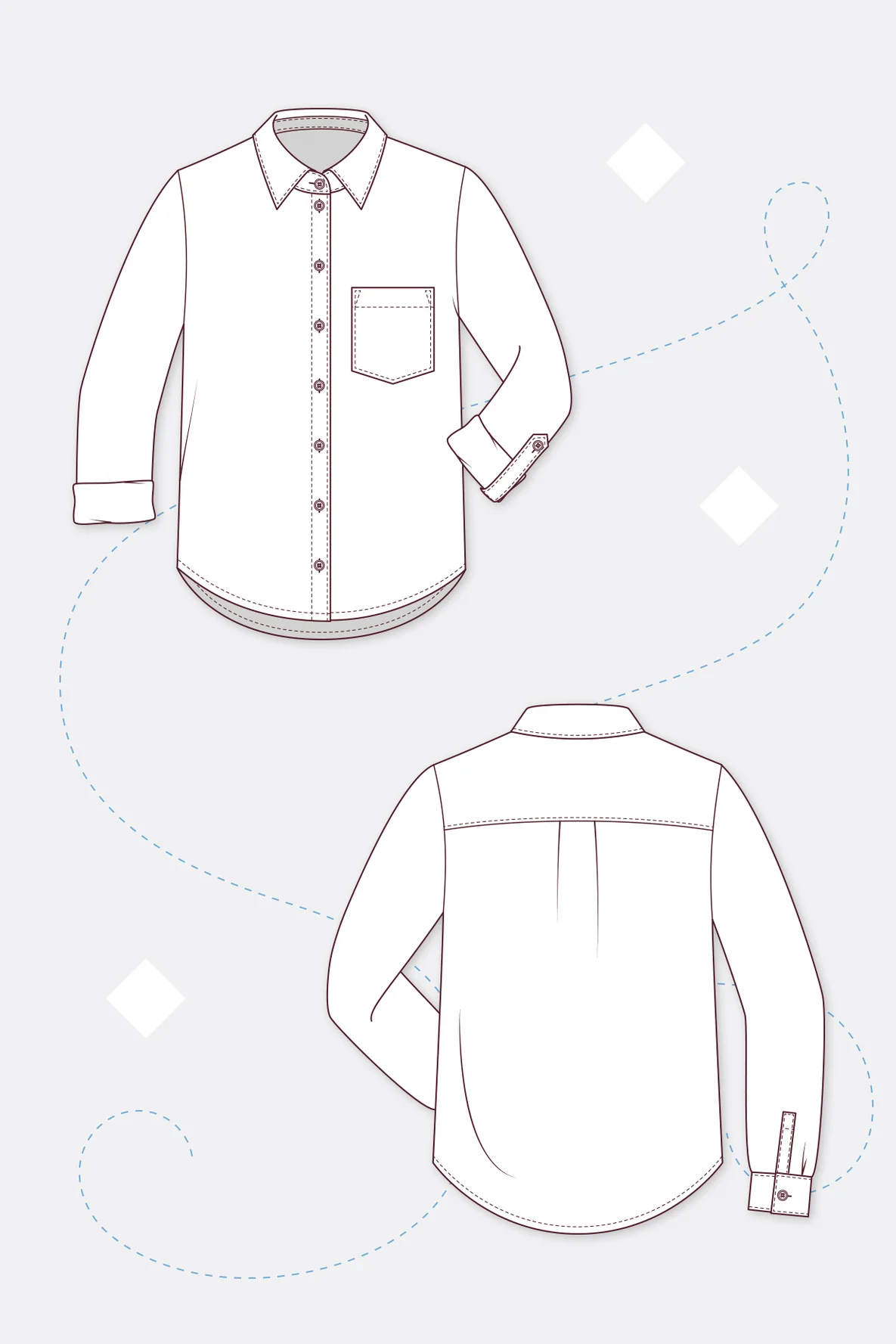 Schnittmuster für Damen Oversize Bluse zum selber nähen