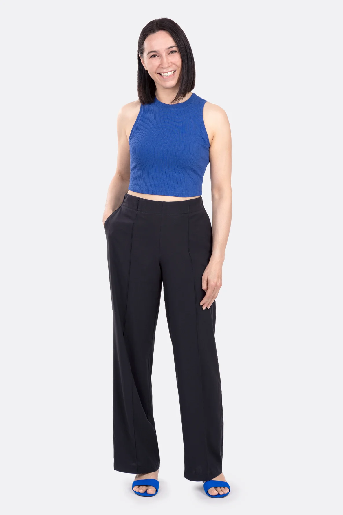 Damen-Schnittmuster Sommerliches Crop Top aus Rippjersey