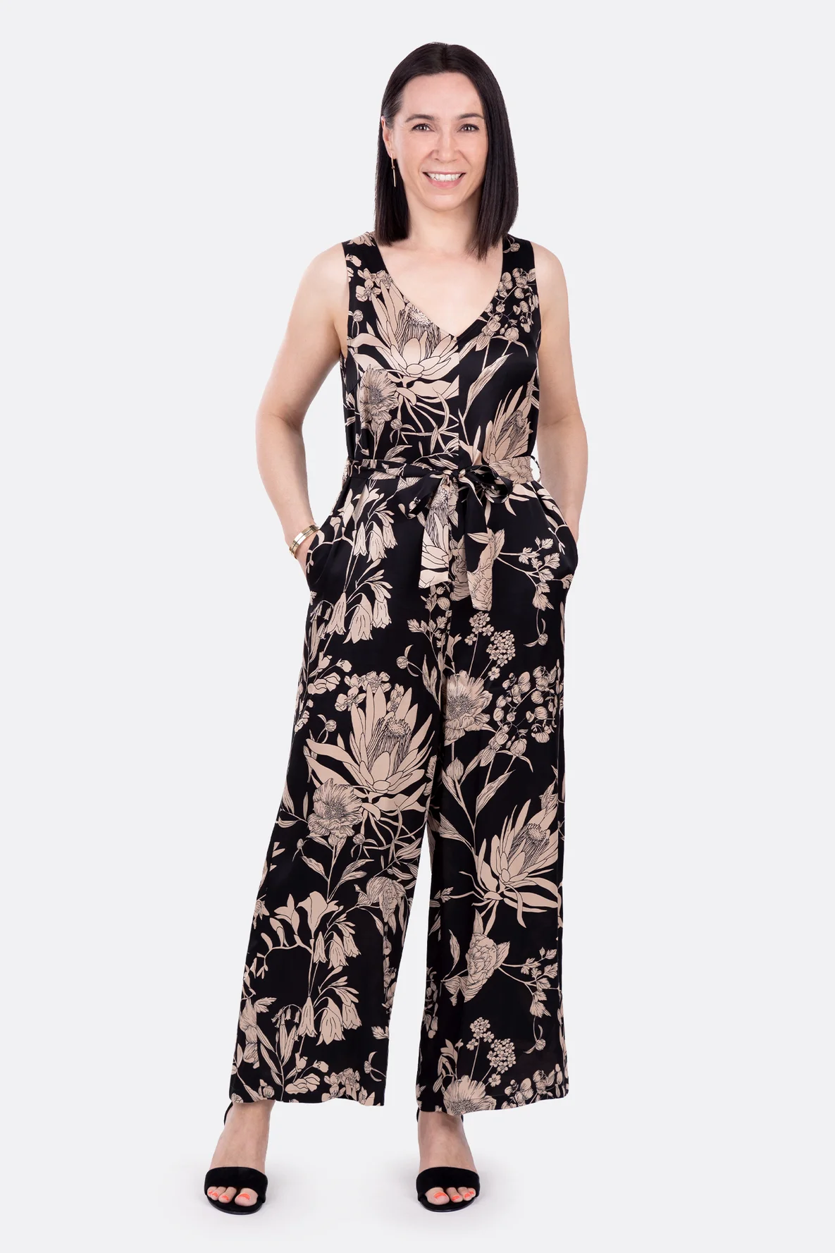Einteiler Jumpsuit Schnittmuster festlich Culotte Nähanleitung