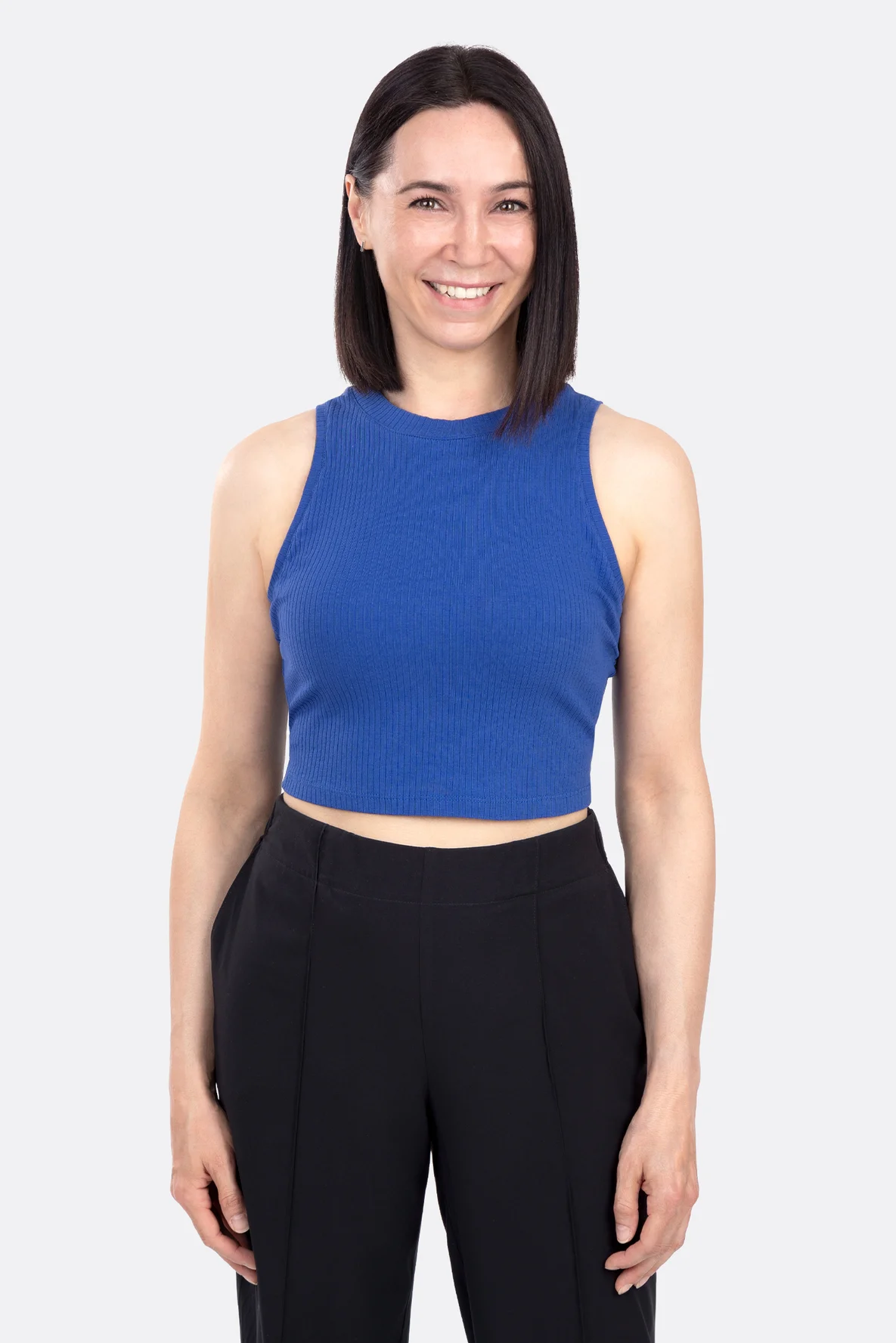 Schnittmuster Tanktop cropped aus Rippjersey selber nähen