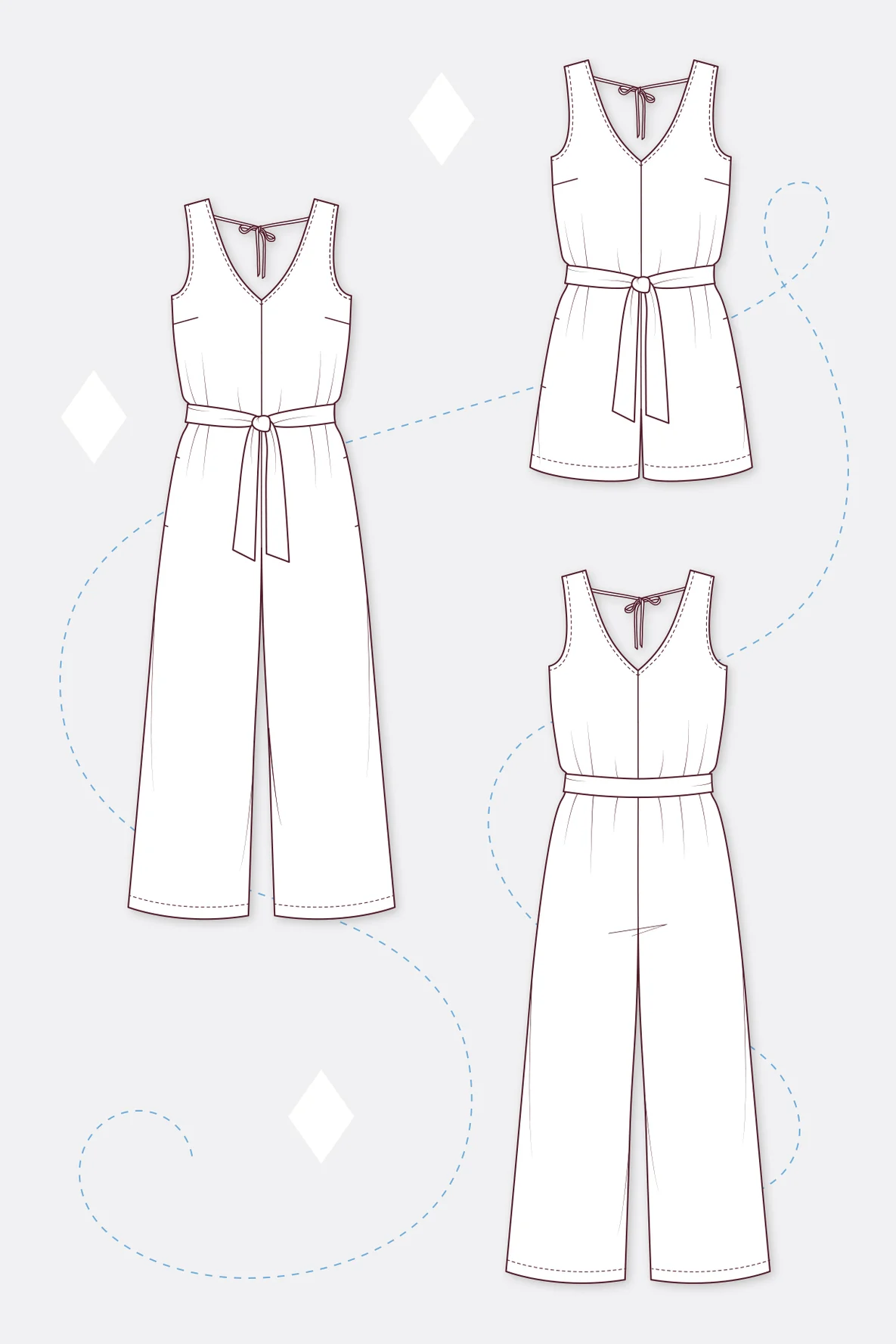 Schnittmuster Damen Jumpsuit Lucy mit Videoanleitung