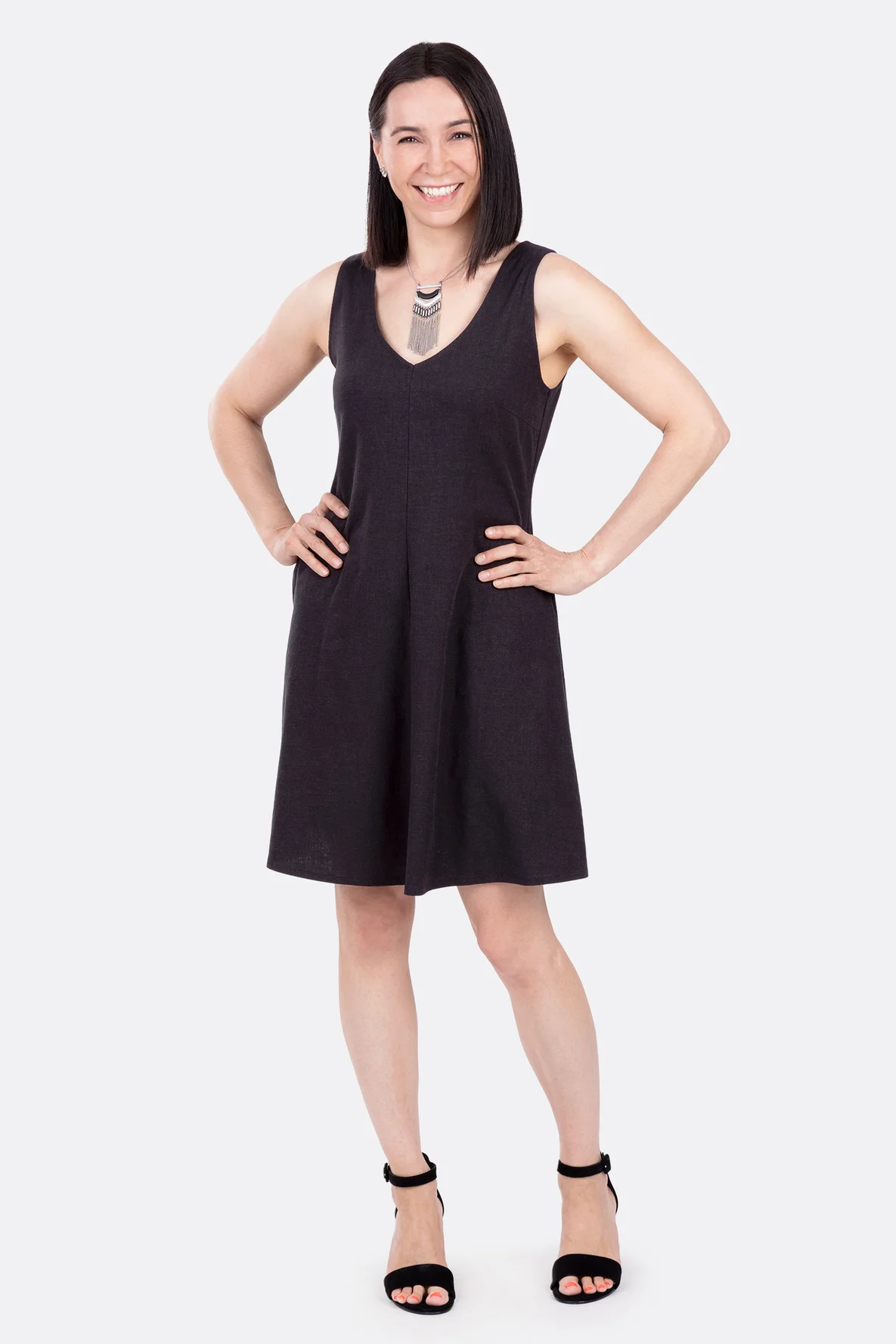 Schnittmuster Damenkleid A-Linie kleines Schwarzes selber nähen