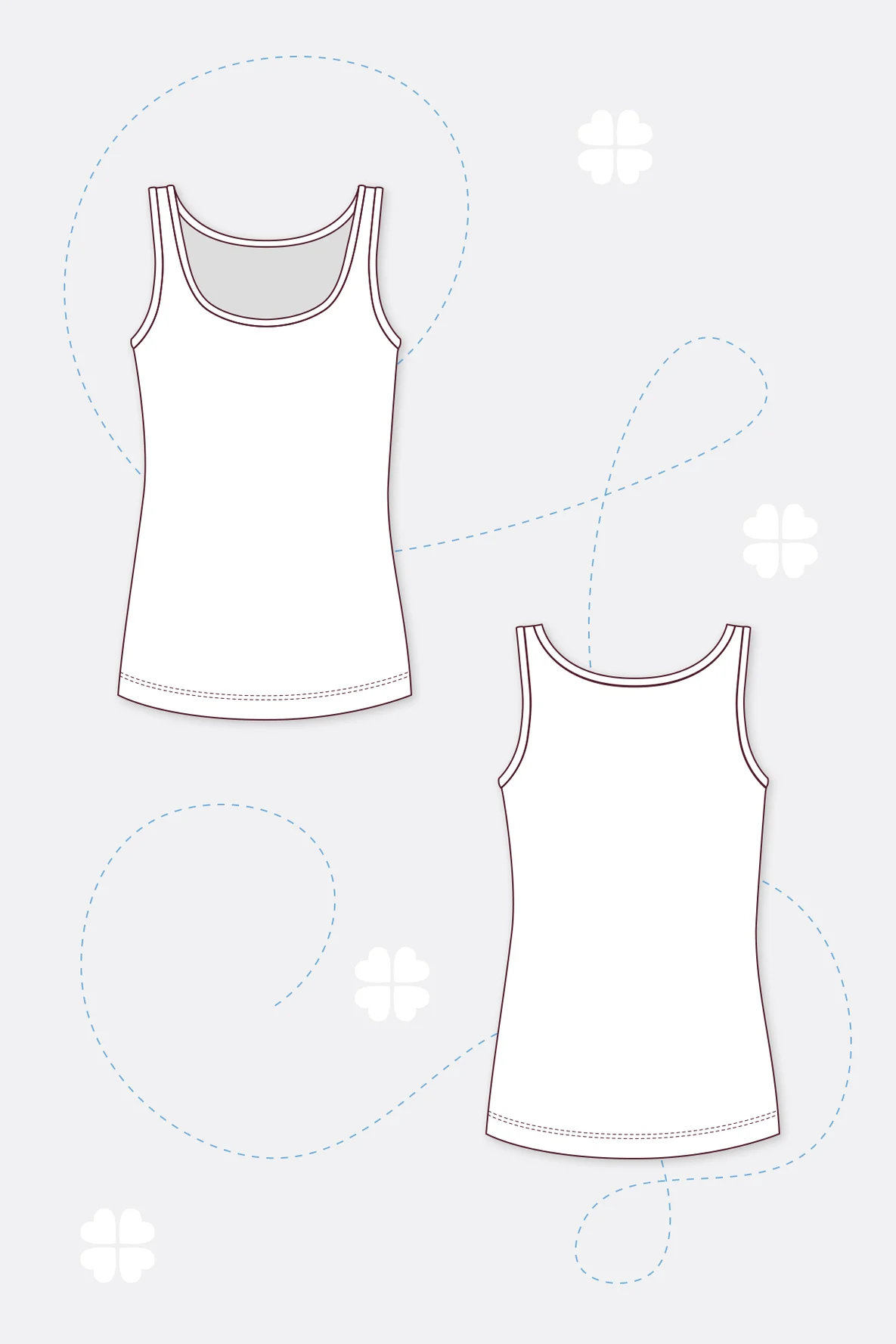 Schnittmuster Damentop Livia mit Nähanleitung