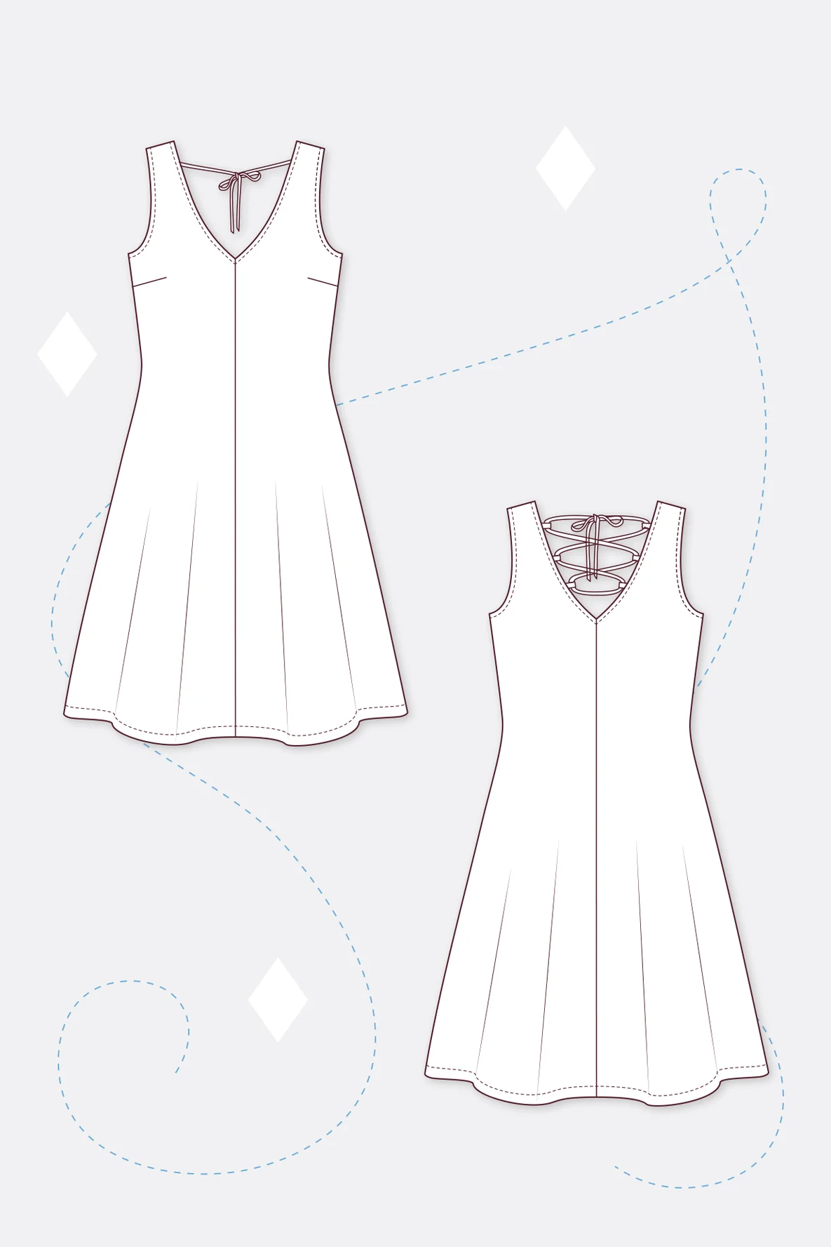 Schnittmuster Sommerkleid A-Linie mit Videoanleitung