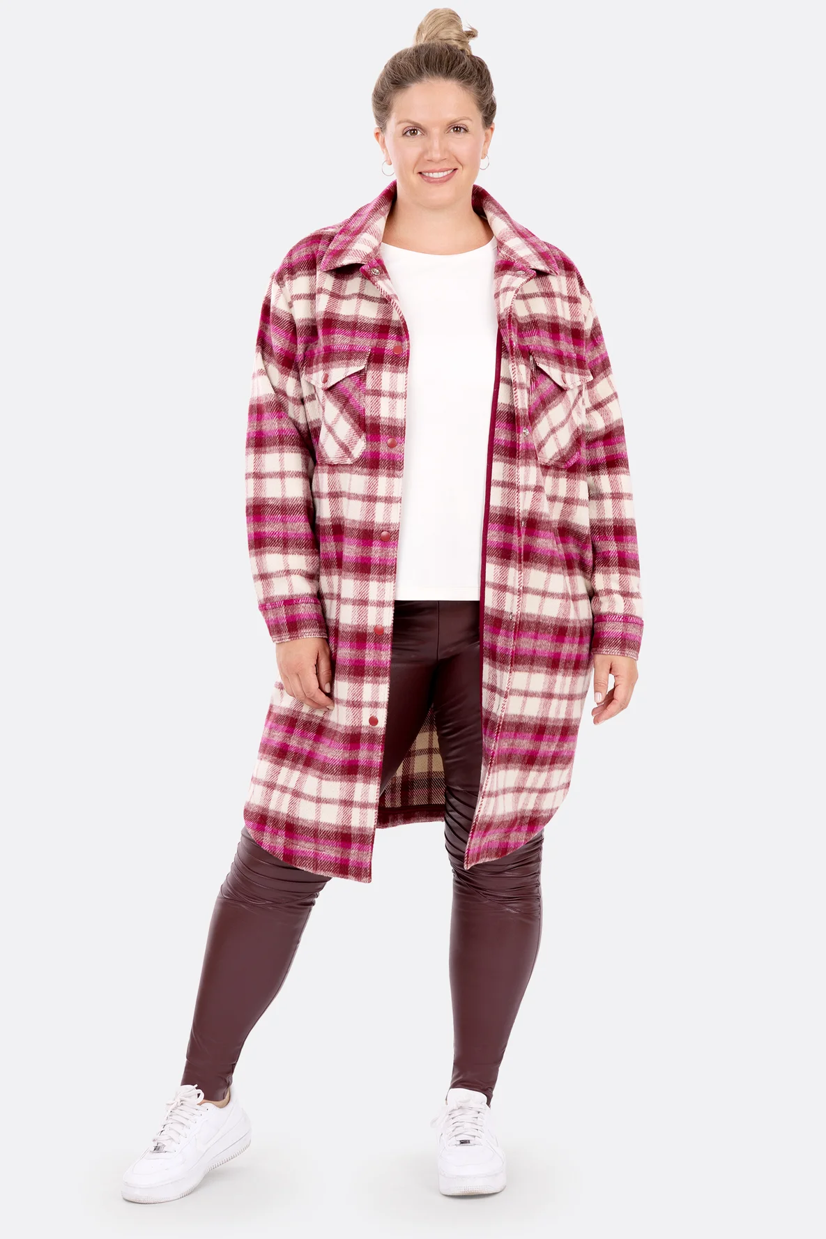 Mantelflausch kariert zum Hemdjacken Nähen