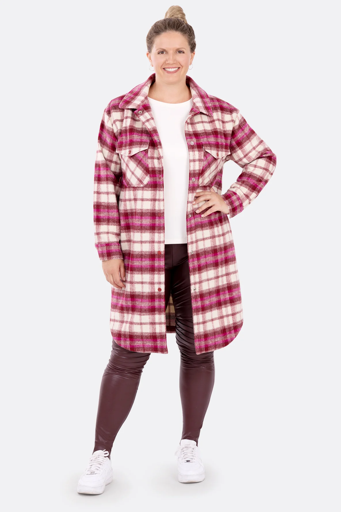 Hemdjacke nähen Schnittmuster Mantelflausch karo