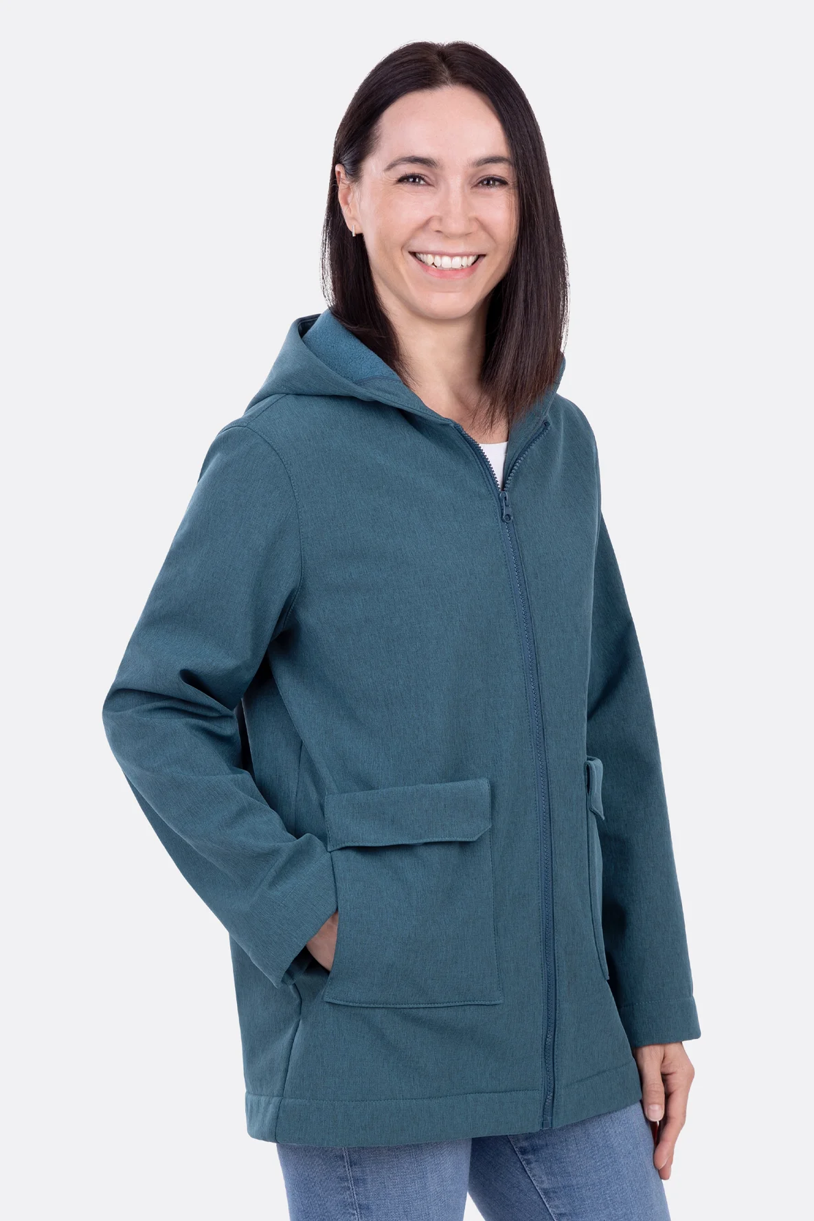 Damenjacke Schnittmuster für Softshell mit Kapuze Reißverschluss