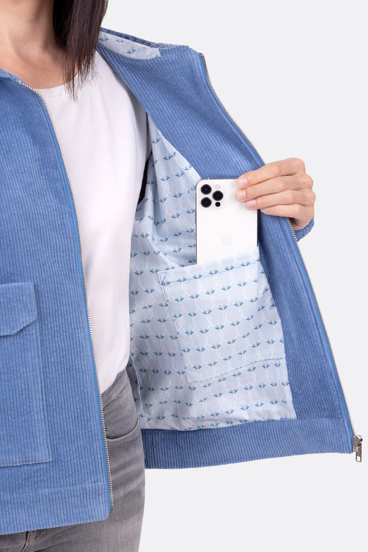 Jackenfutter Schnittmuster für Übergang mit Innentasche Anleitung