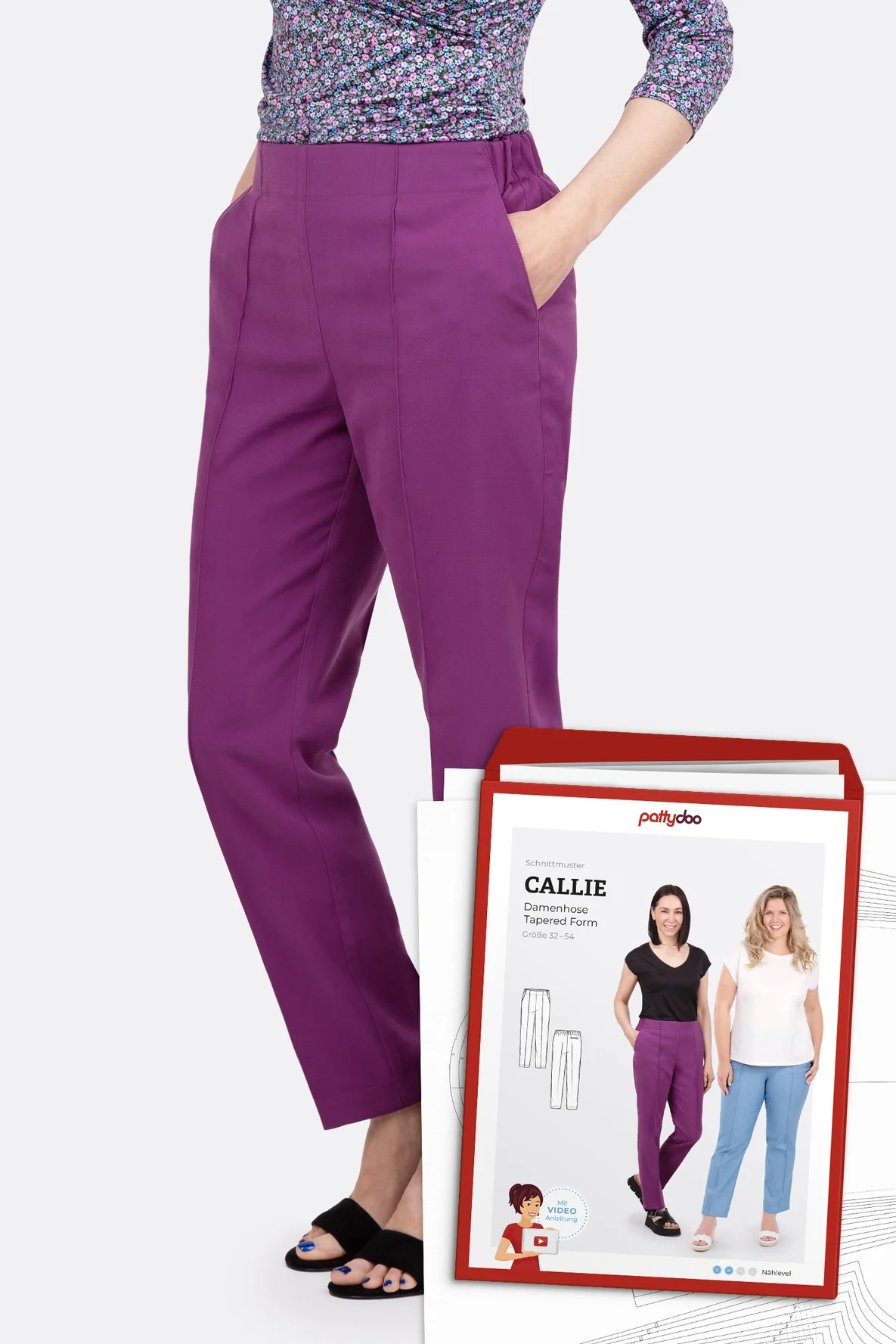 Papierschnittmuster Callie Tapered Damen Hose
