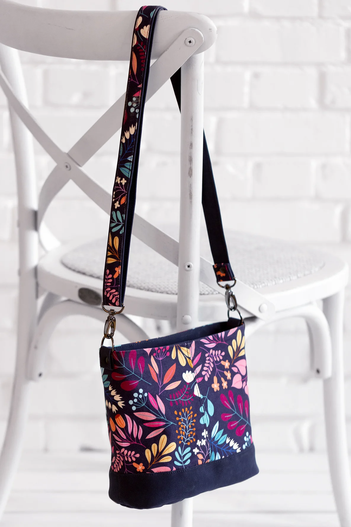 Schnittmuster Tasche aus Canvas mit Kunstleder Boden selber nähen