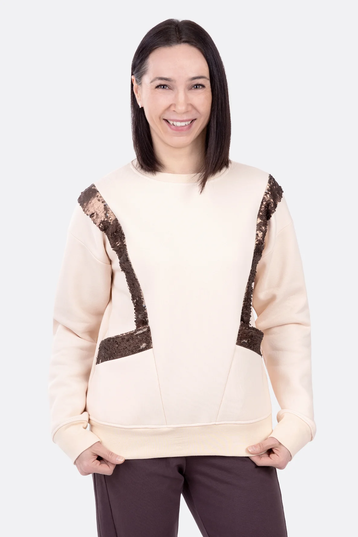 Festliches Sweatshirt mit Teilung